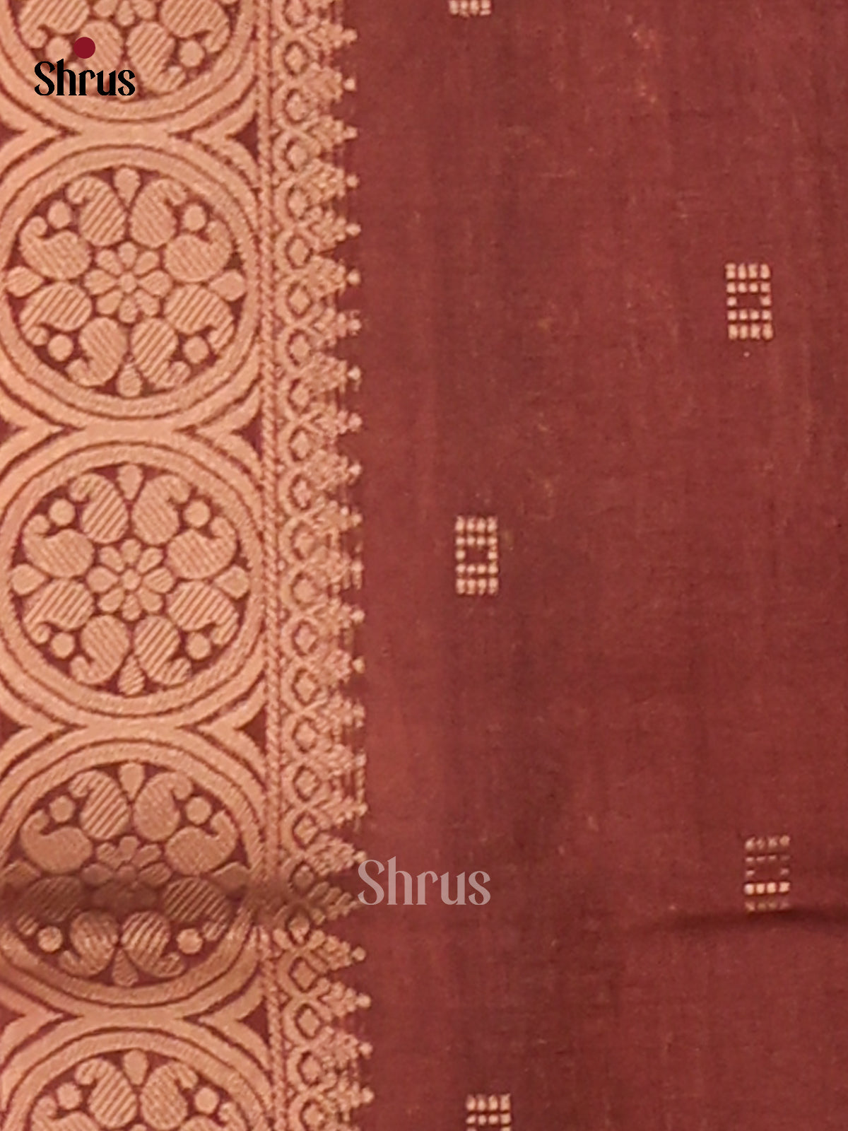Elephant Black & Brown- Semi Tussar Saree - Shop on Shrus.com