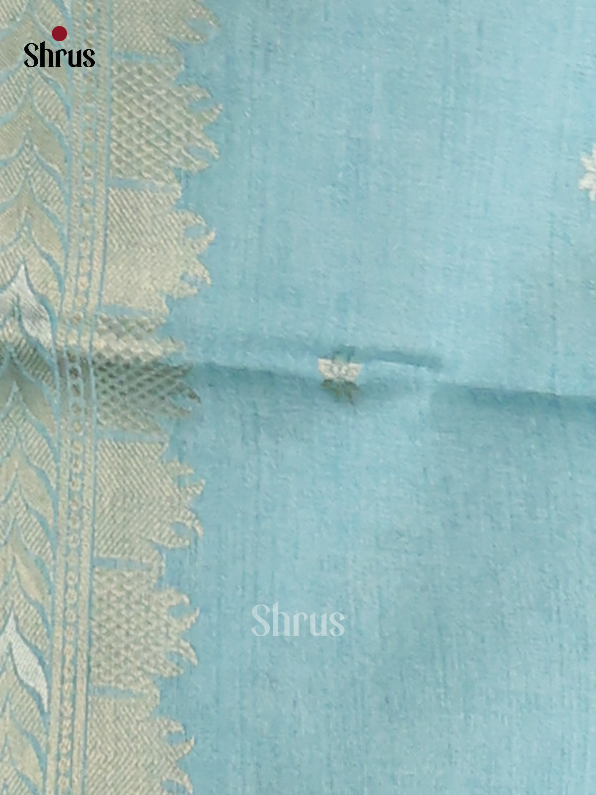 Dusty pink & Blue - Semi Tussar Saree - Shop on Shrus.com