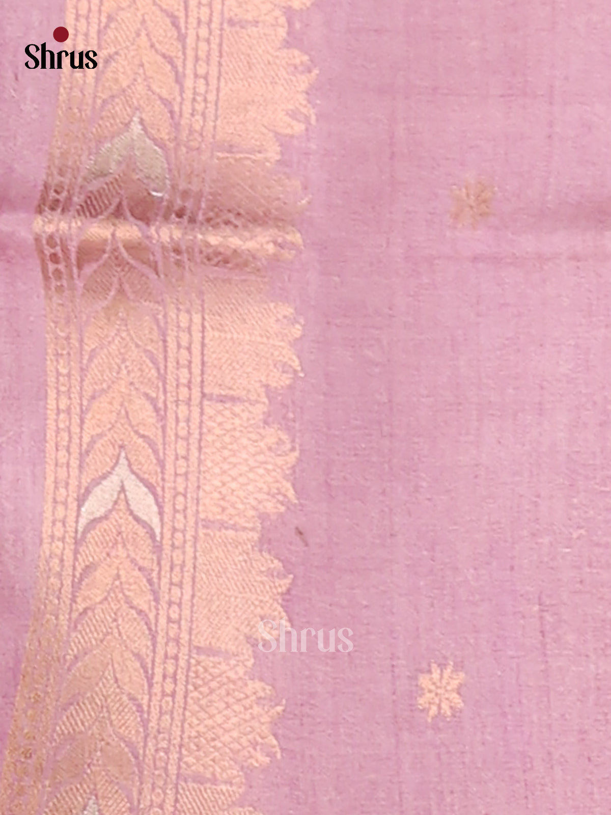 Grey & Lavender - Semi Tussar Saree - Shop on Shrus.com