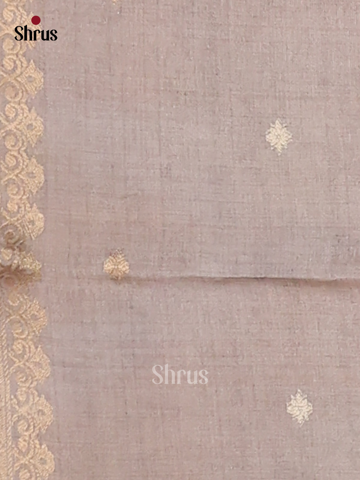 Dusty Pink & Grey - Semi Tussar Saree - Shop on Shrus.com