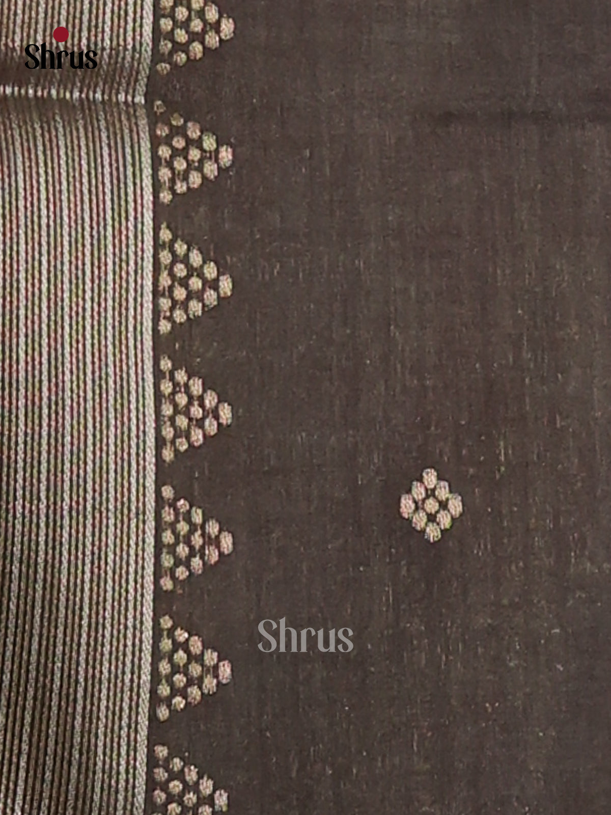 Blue & Black - Semi Tussar Saree