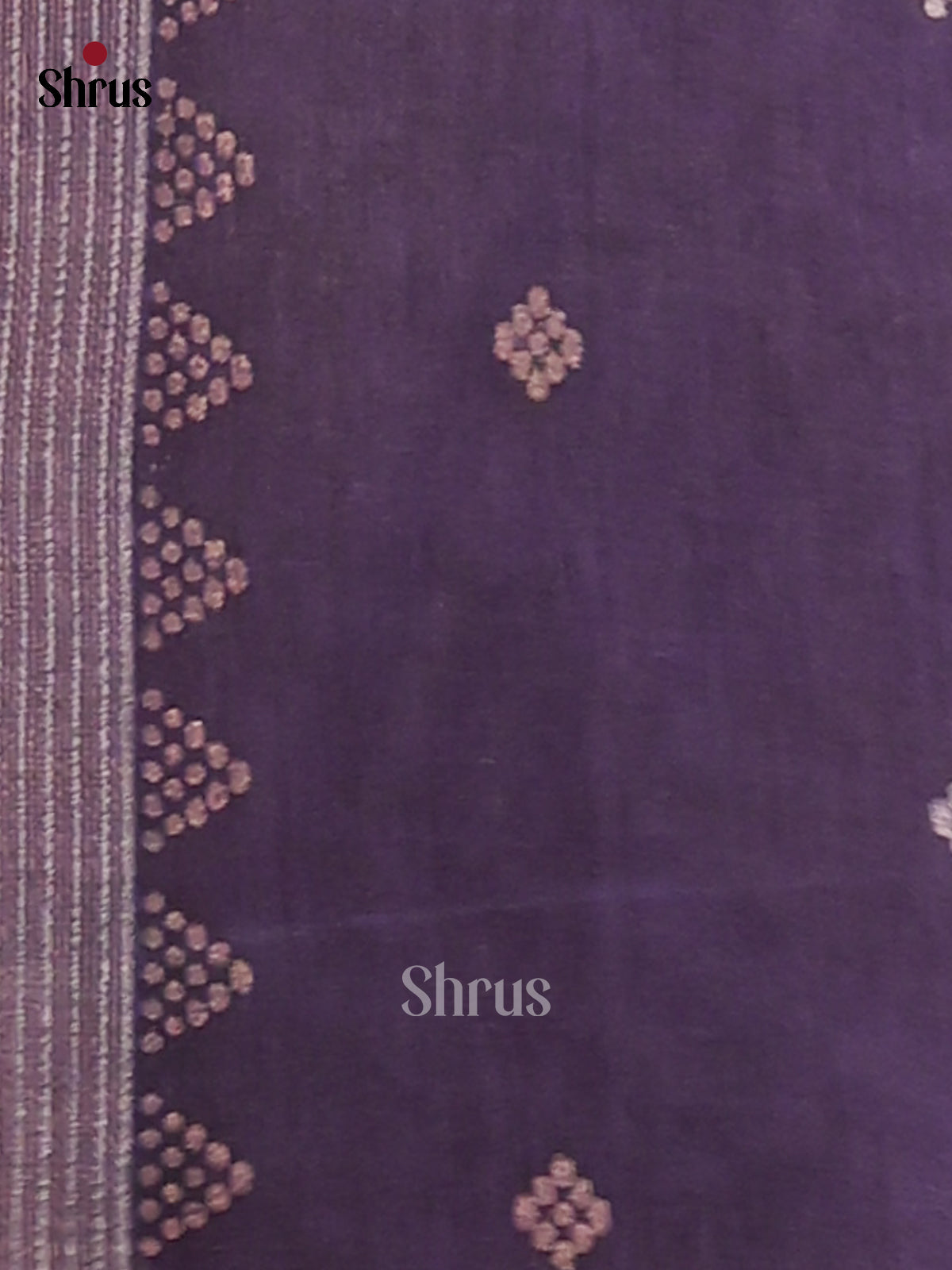 Maroon & Violet - Semi Tussar Saree - Shop on Shrus.com