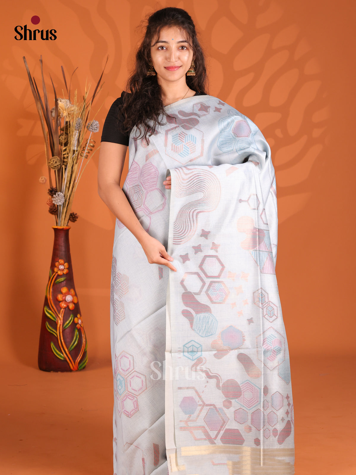 Blue - Semi Tussar Saree