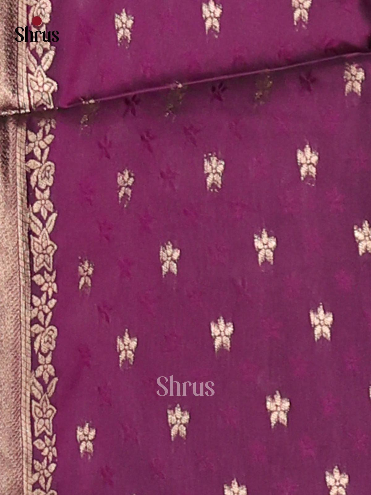 Purple- Semi Softsilk Saree - Shop on Shrus.com