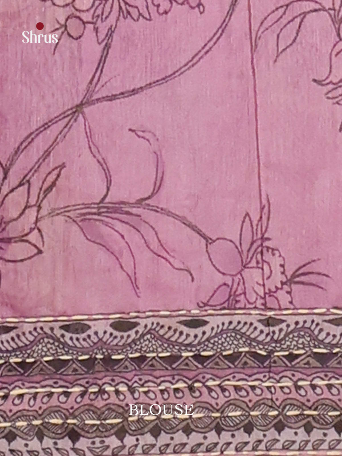 Purple - Semi Kantha Saree - Shop on Shrus.com