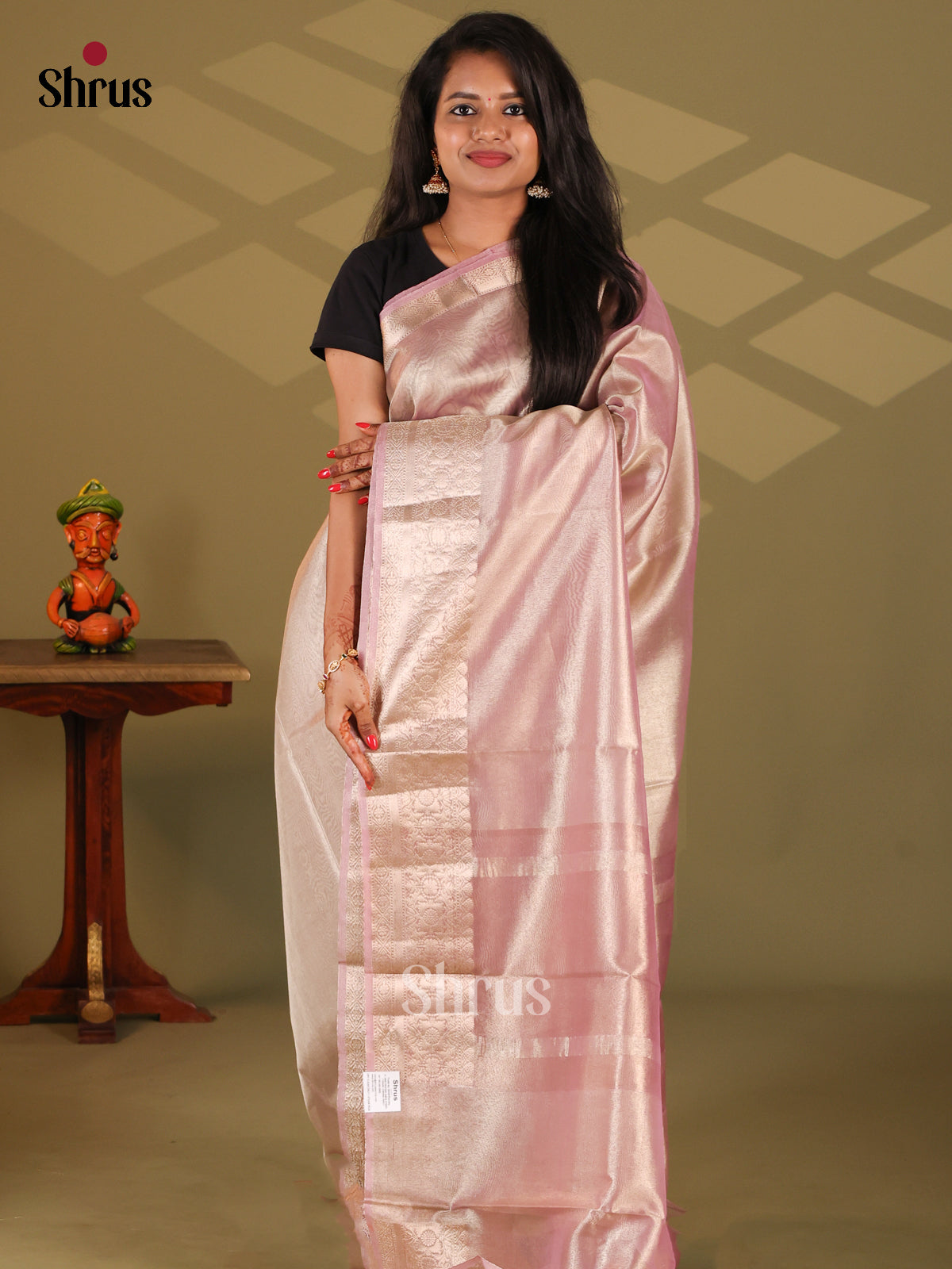 Mild Lavender - Semi Tissue Saree
