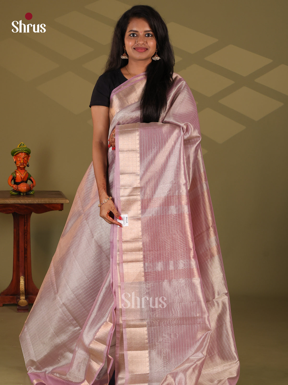Lavender - Semi Tissue Saree