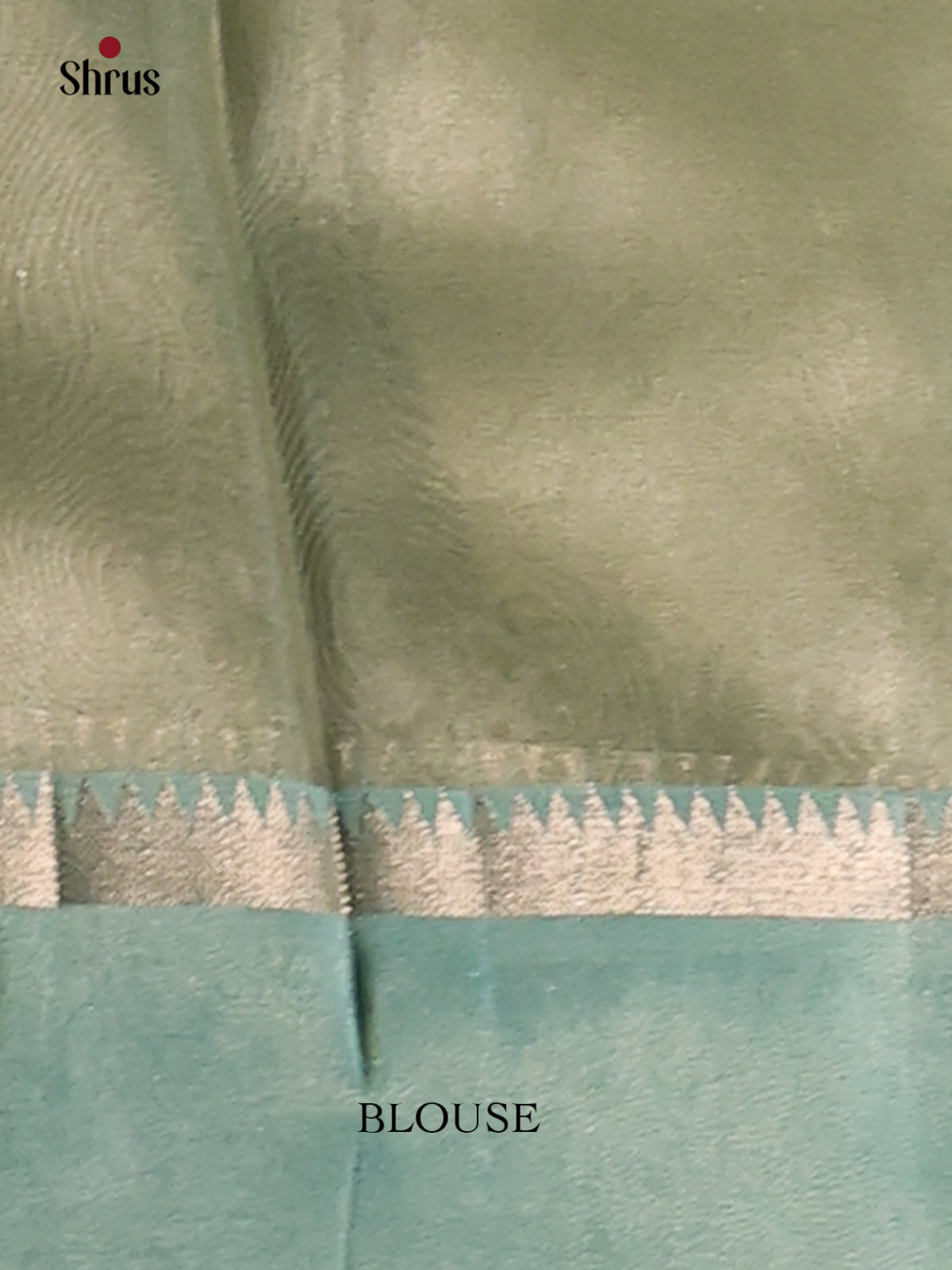 Green & Blue - Semi Tissue Saree - Shop on Shrus.com