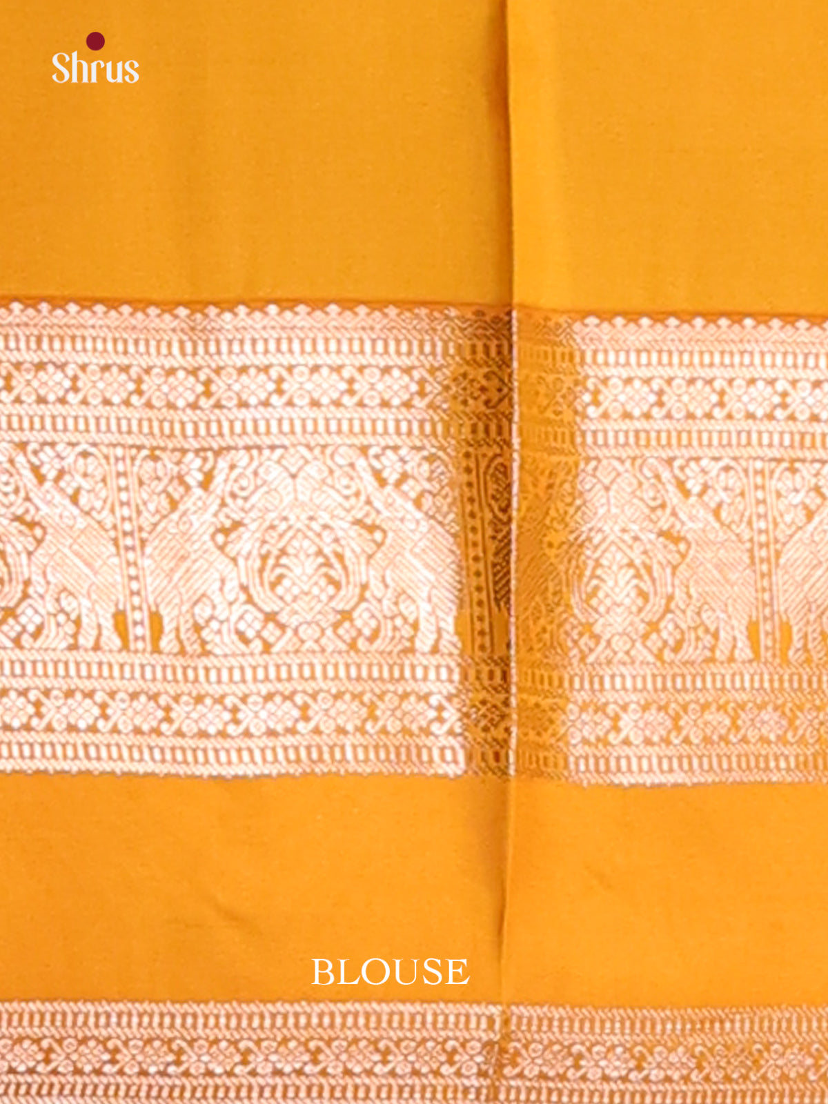 Violet and Mustard Kanchipuram silk Saree gleams with zari woven floral buttas - Shop on Shrus.com