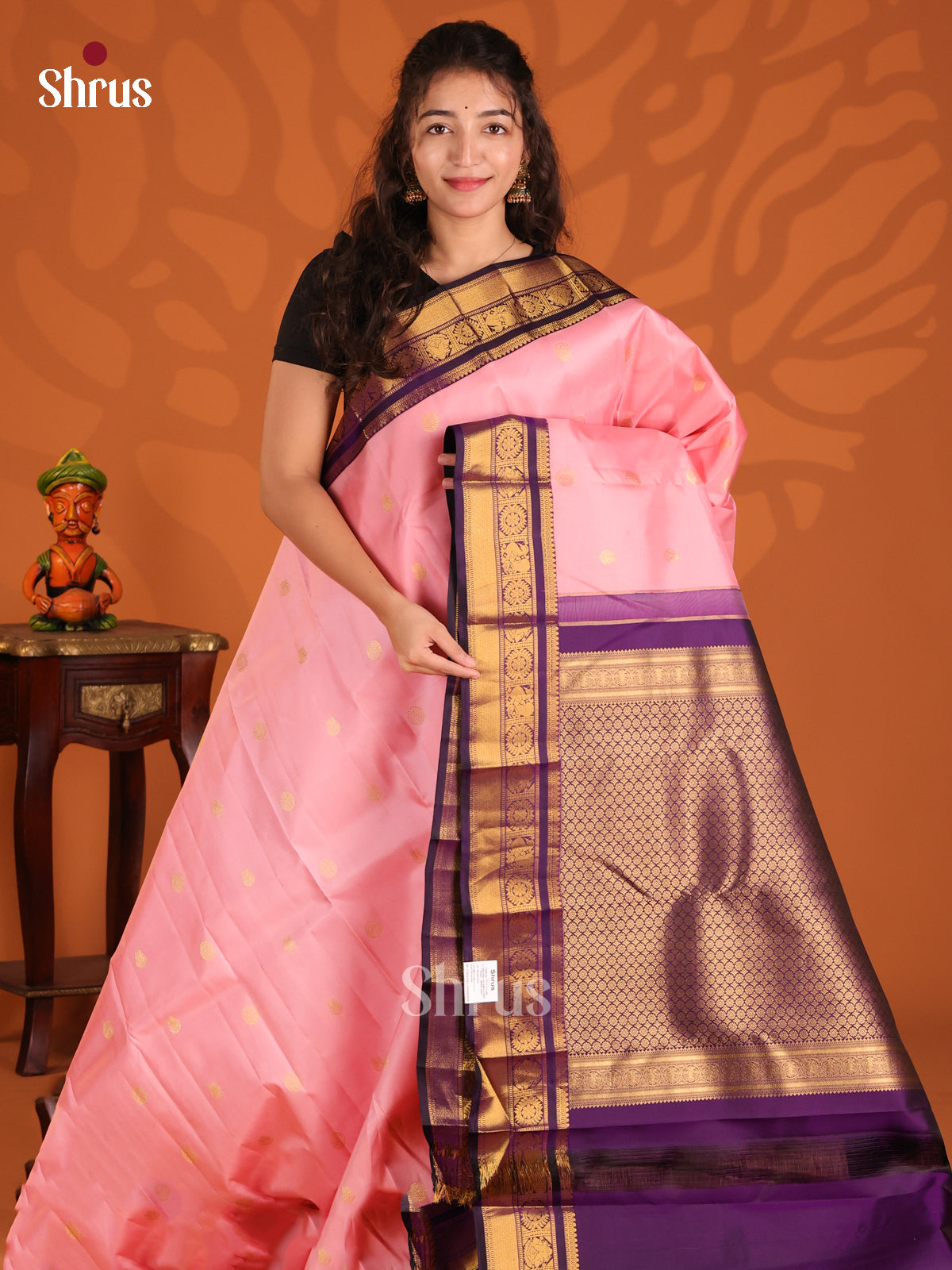 DFS09033- Kanchipuram silk Saree - Shop on Shrus.com