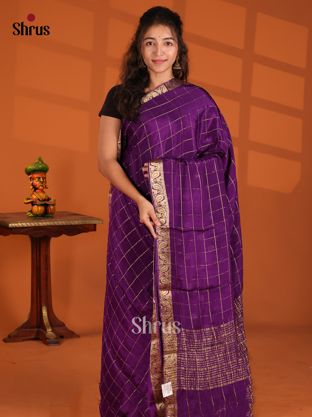 DFS09055 - Chinnon Silk Saree - Shop on Shrus.com