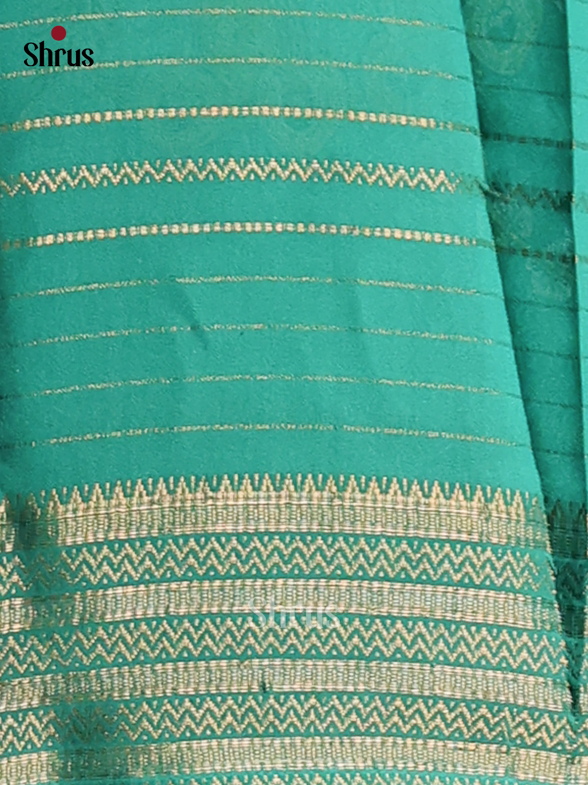 Black & Green- Semi Mysoresilk Saree