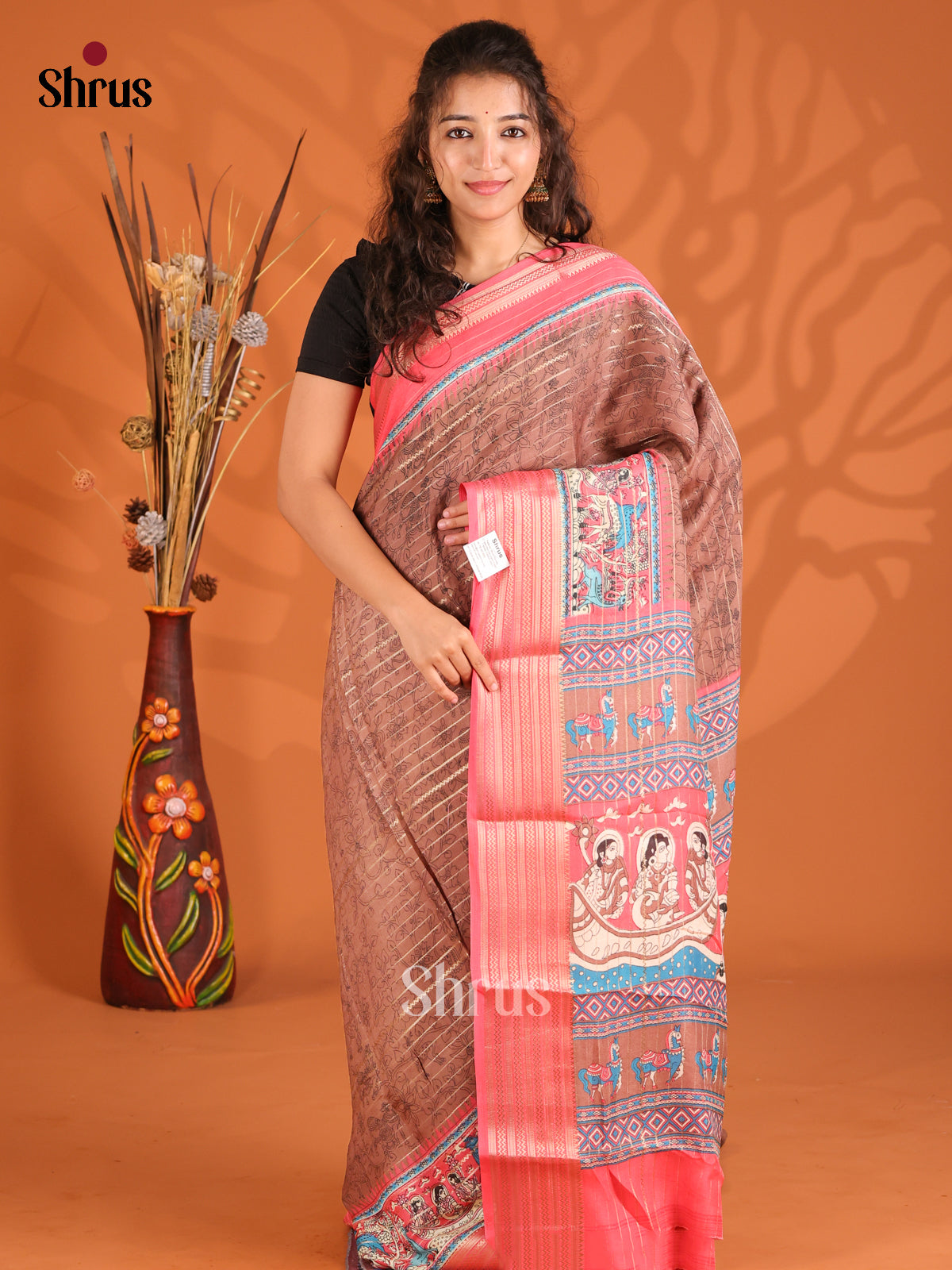 DFS09108 - Semi Mysoresilk Saree - Shop on Shrus.com