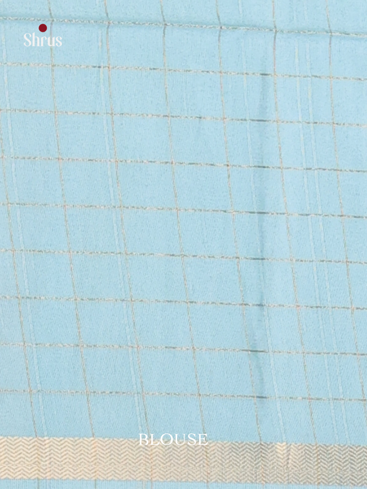 Cream & Blue - Champa semitussar Saree