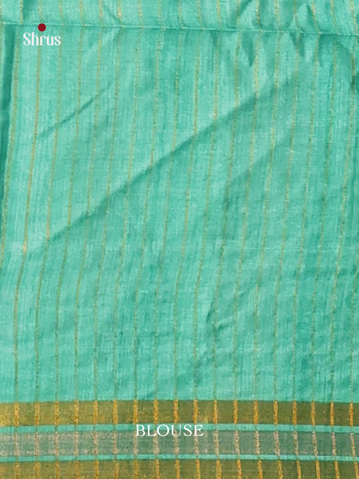 Cream , Black & Green - Champa semitussar Saree - Shop on Shrus.com