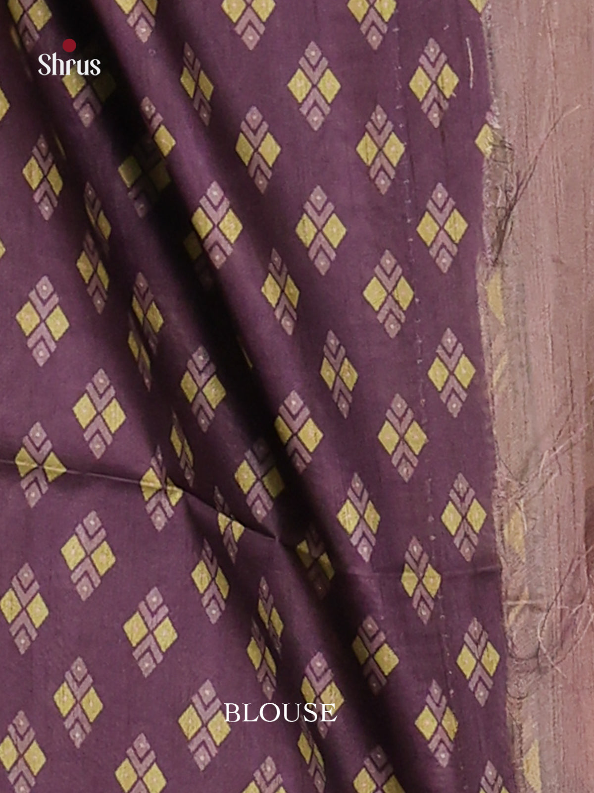 Chutney Green & Violet- Champa semitussar Saree