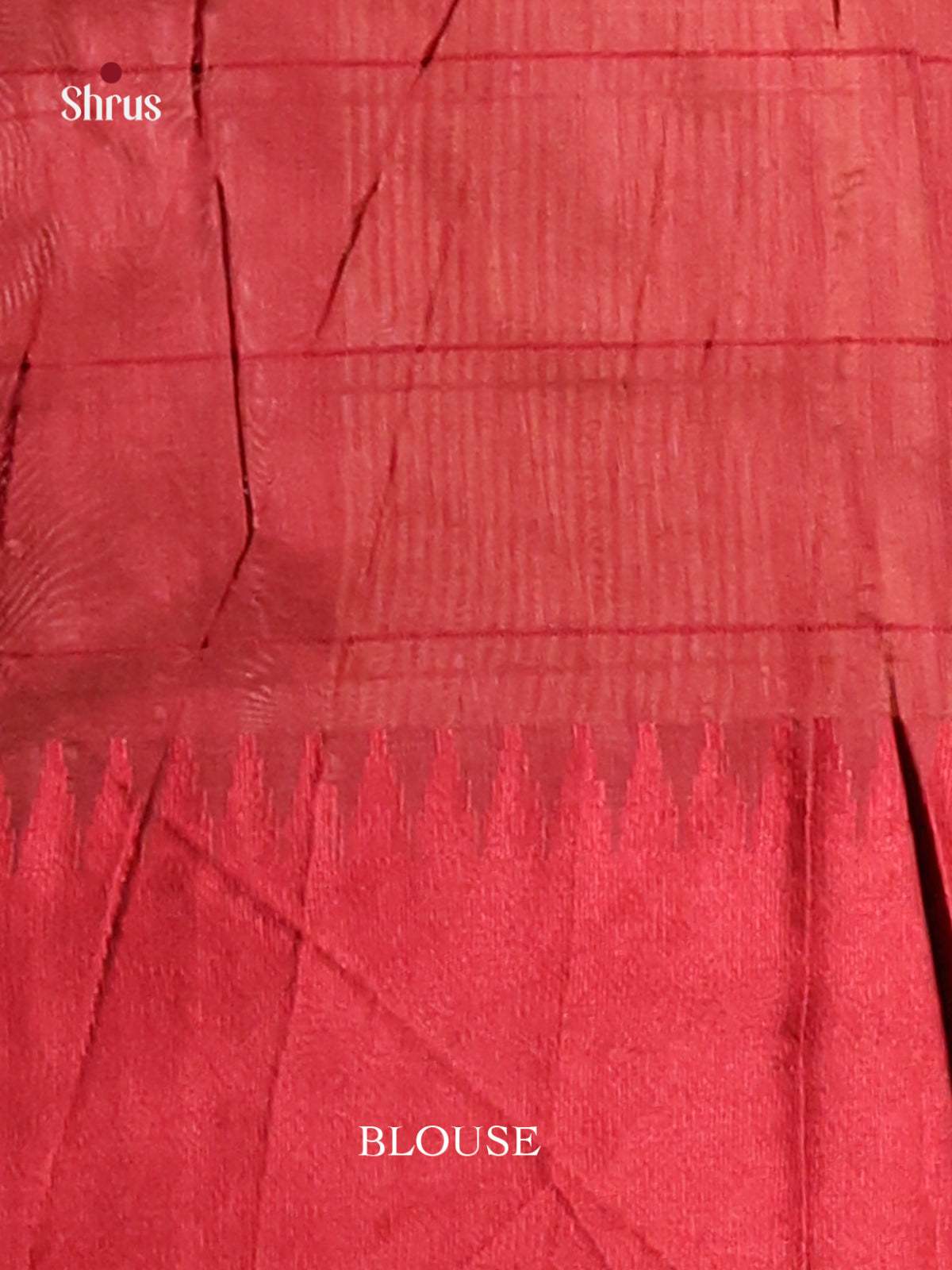 Cream & Maroon - Champa semitussar Saree