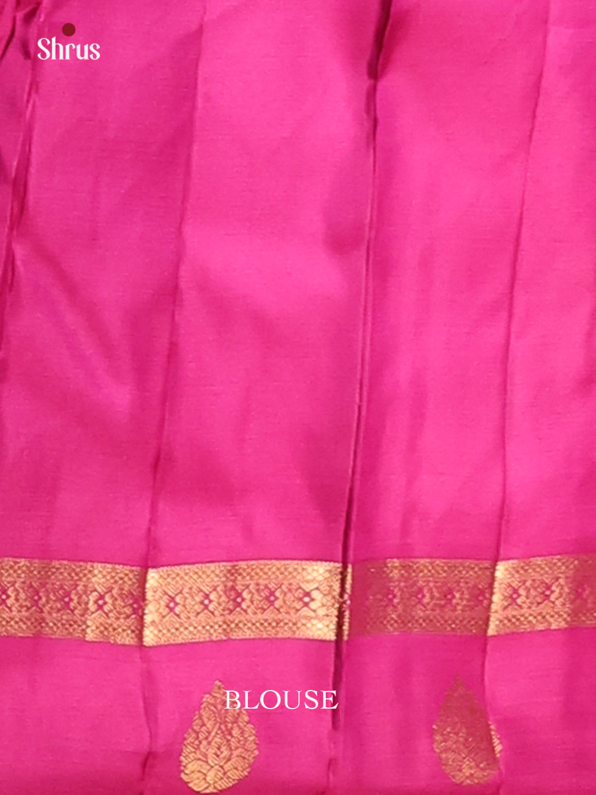 Double Shaded Orange and Pink Kanchipuram silk Saree with floral drop motifs - Shop on Shrus.com