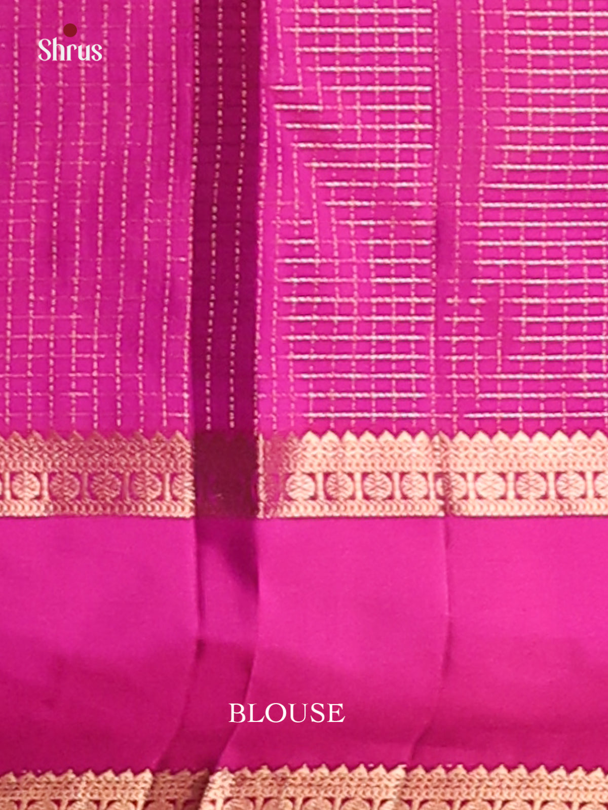Elegant Double Shaded Purple Kanchipuram silk (HR) Saree with kattam pattern - Shop on Shrus.com