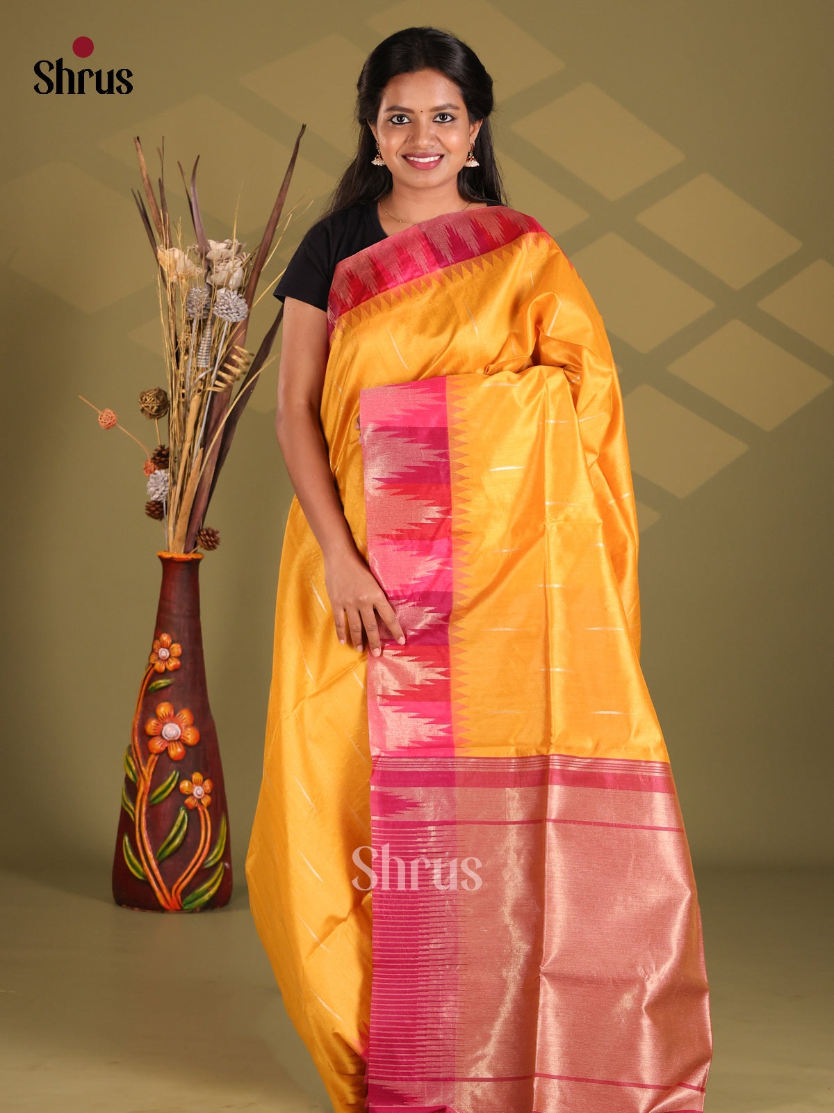 DFS10239 - Champa semitussar Saree - Shop on Shrus.com