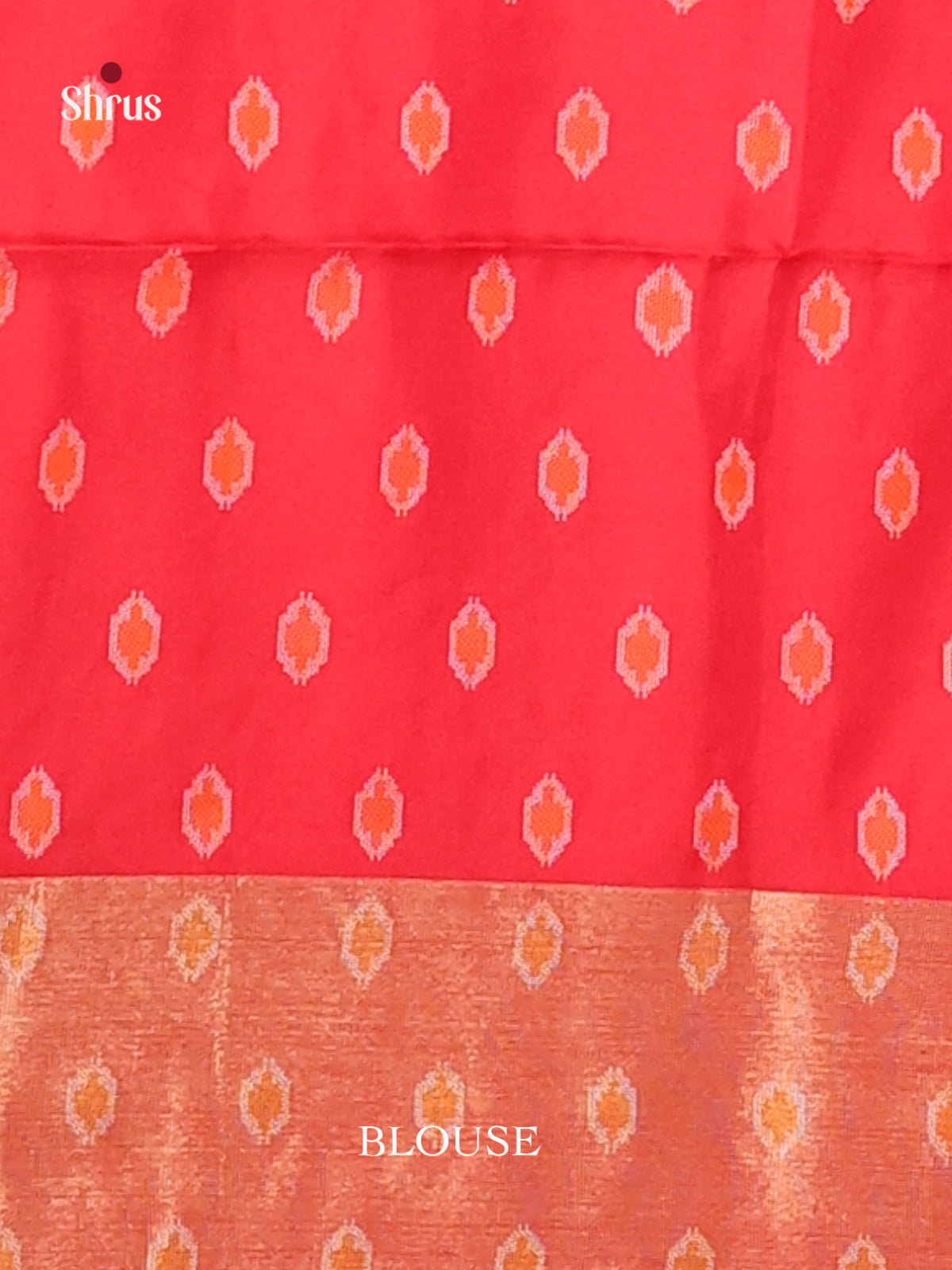 Orange & Red - Champa semitussar Saree