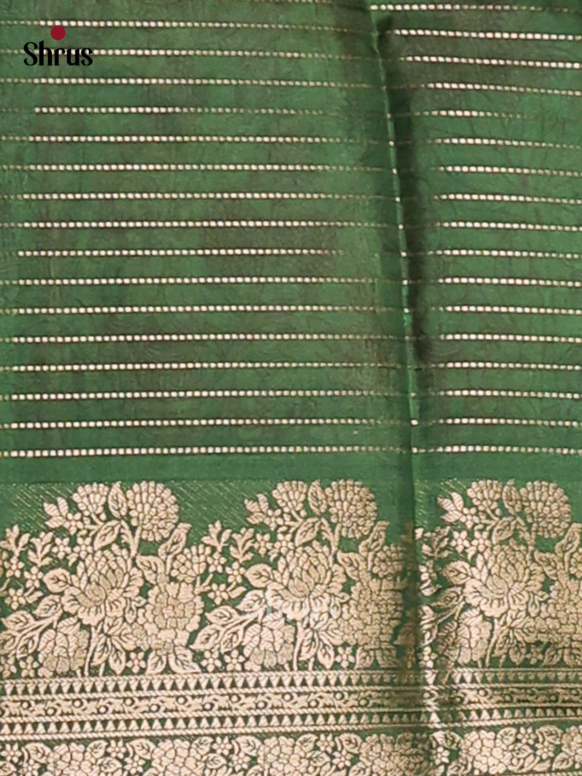 Red & Green - Semi Tussar saree