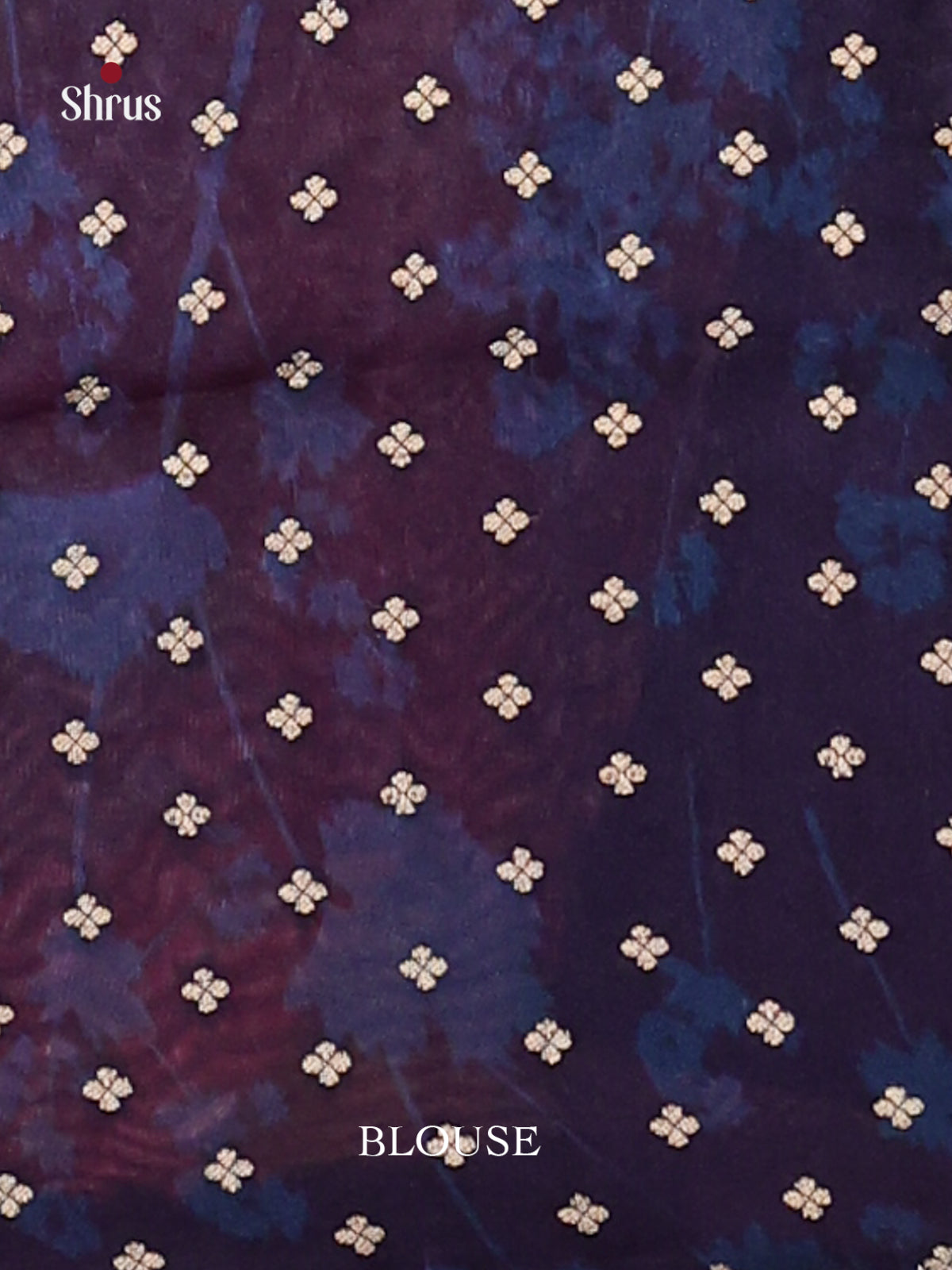 Red & Blue- Semi Organza Saree - Shop on Shrus.com