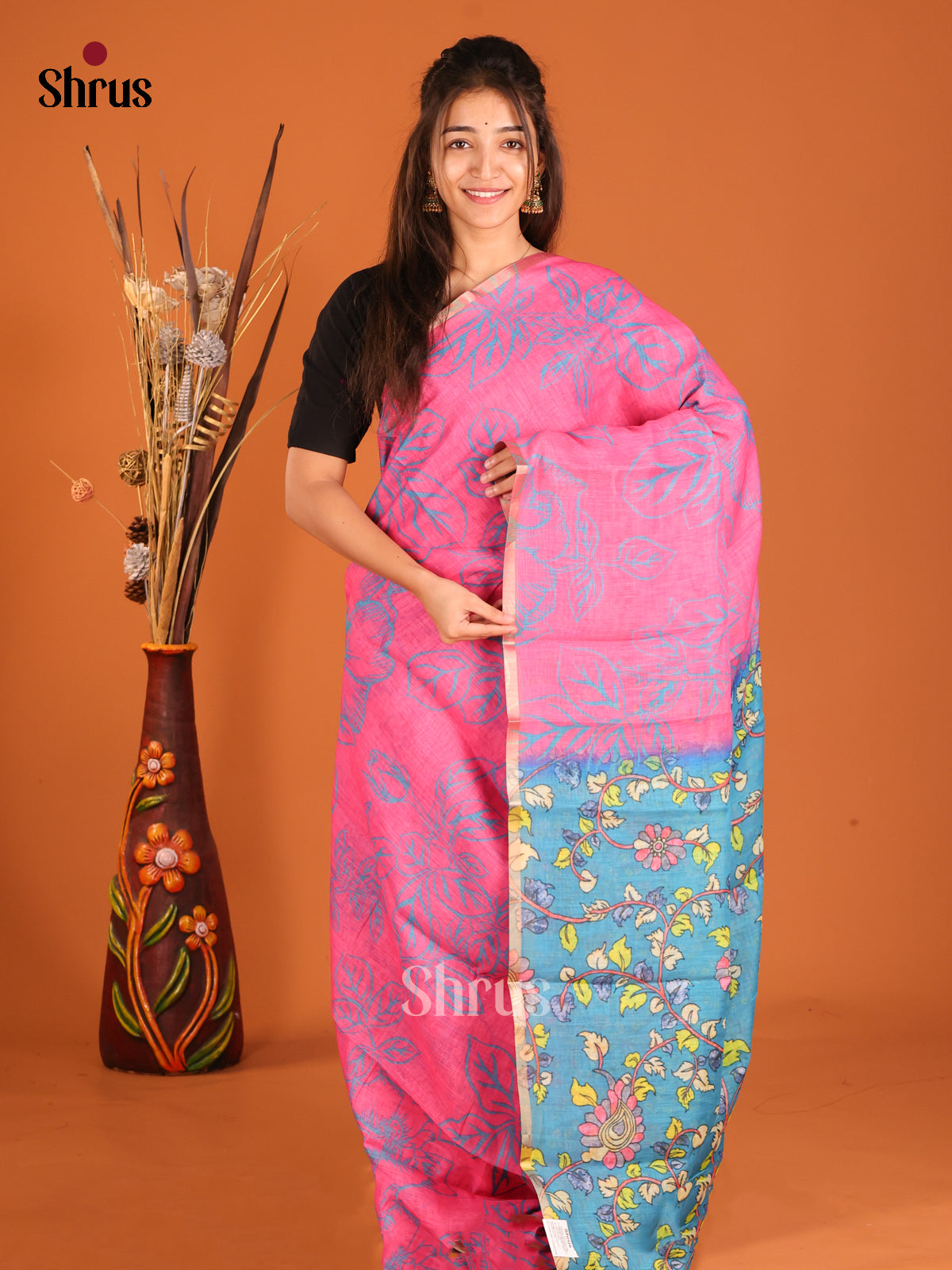 DFS12216 - Semi Jute Saree - Shop on Shrus.com
