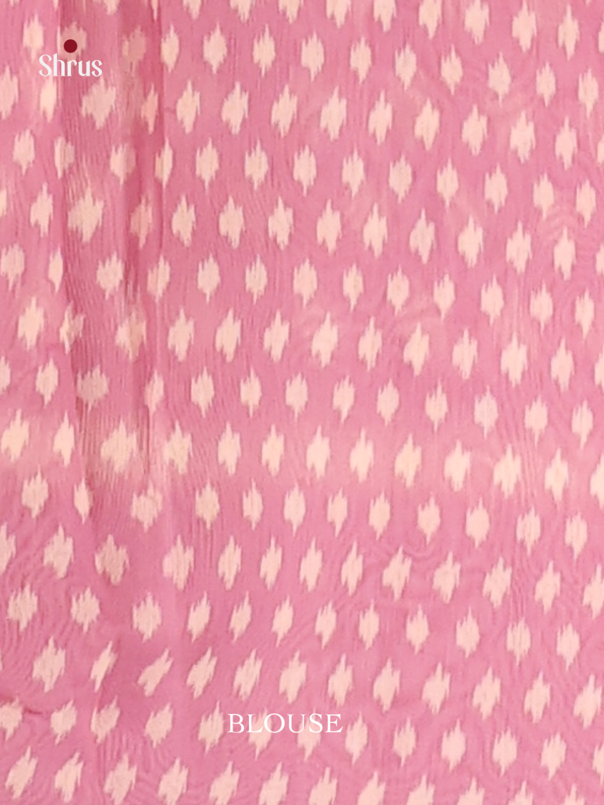 Cream & Pink - Semi Chanderi Saree