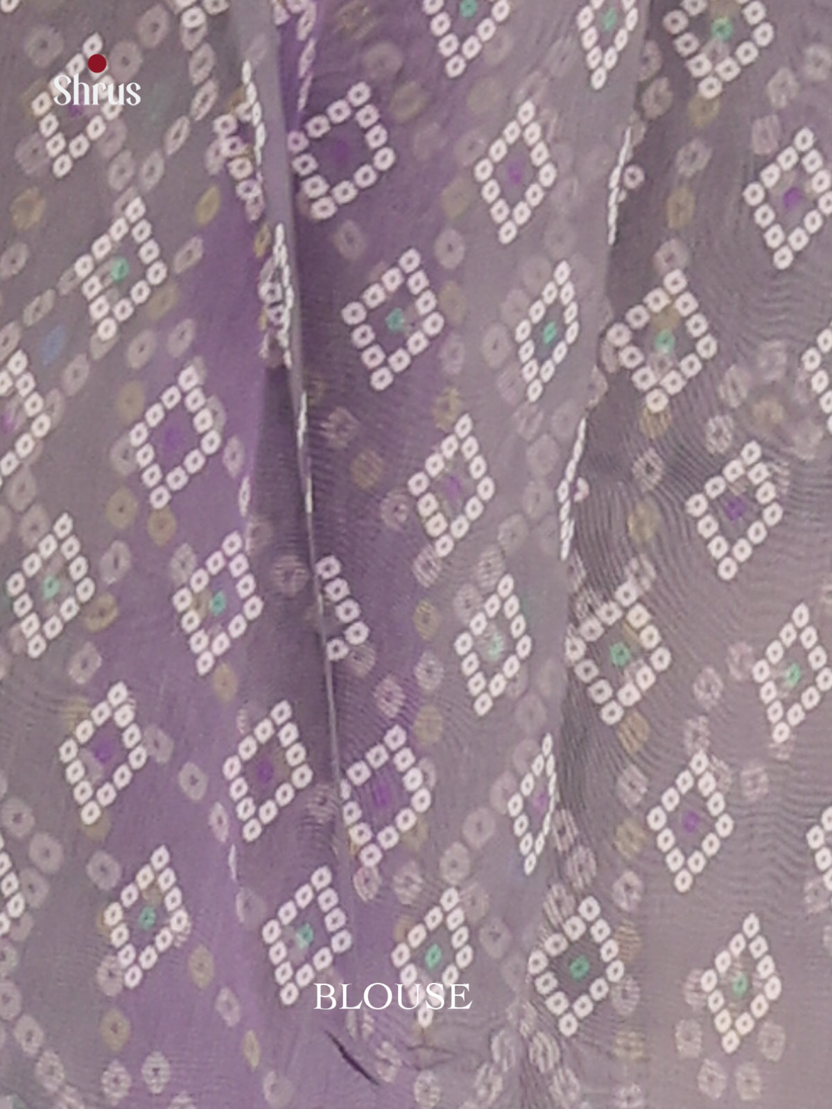 Purple & Grey - Semi Chanderi Saree - Shop on Shrus.com