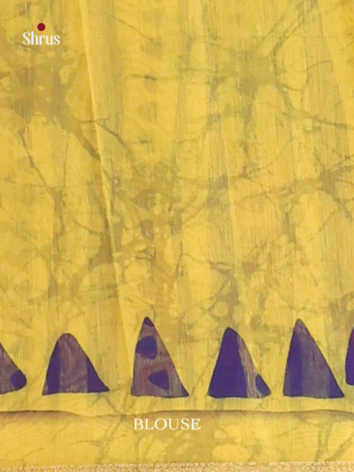 Purple & Yellow- Semi Chanderi Saree - Shop on Shrus.com