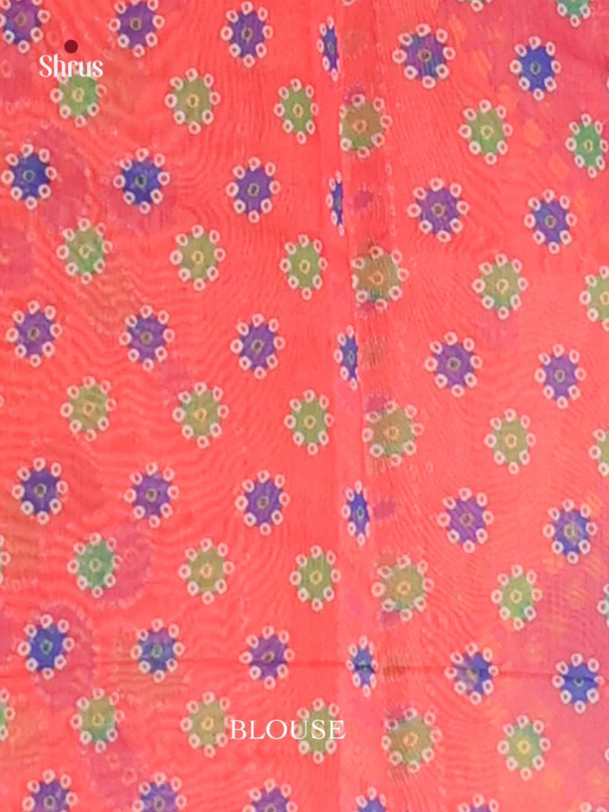 Blue & Red - Semi Chanderi Saree