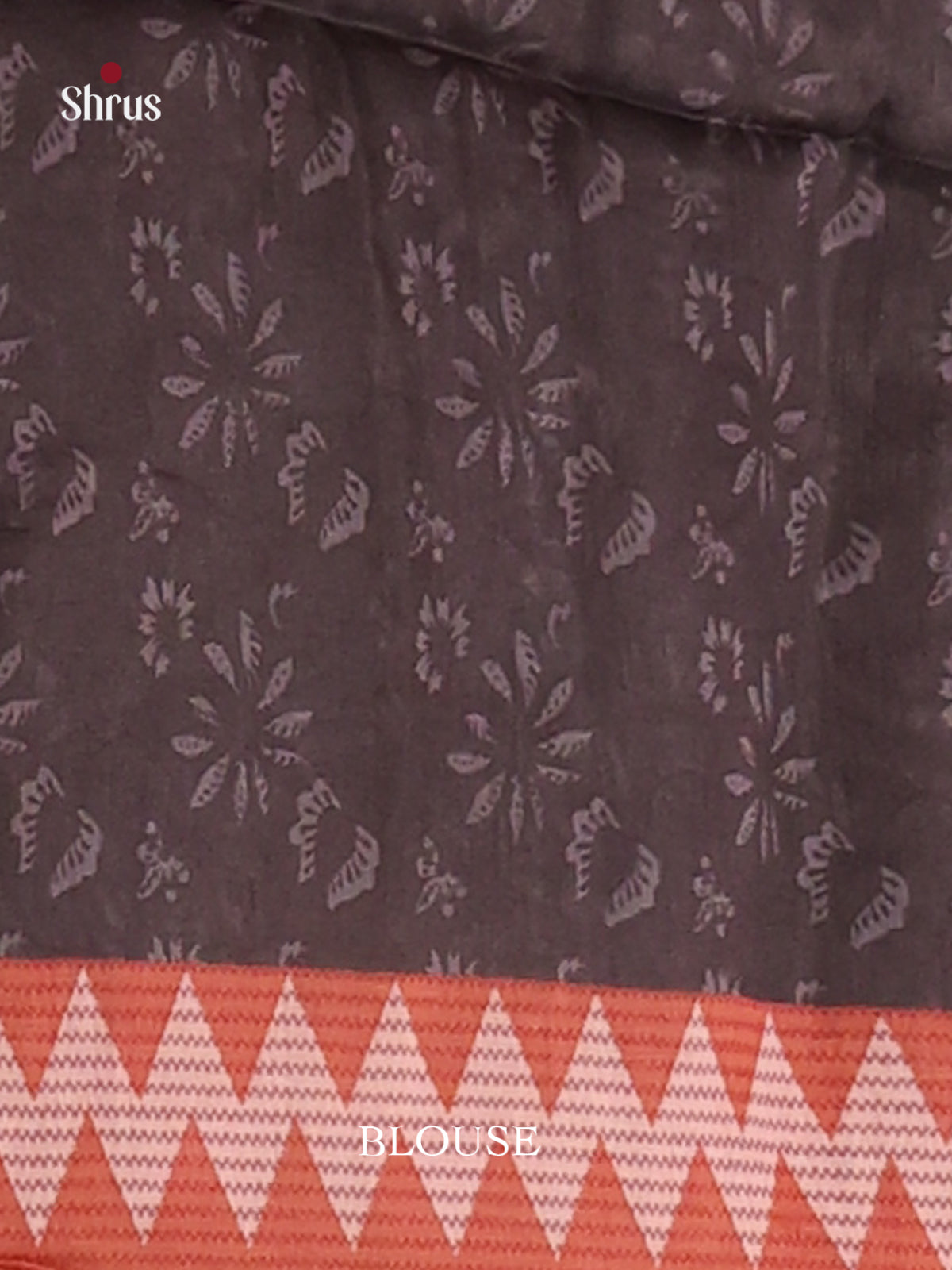Chikoo & Brown - Semi Chanderi Saree