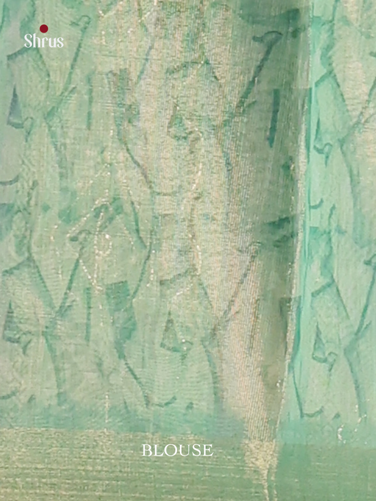 Grey & Green - Semi Chanderi Saree - Shop on Shrus.com