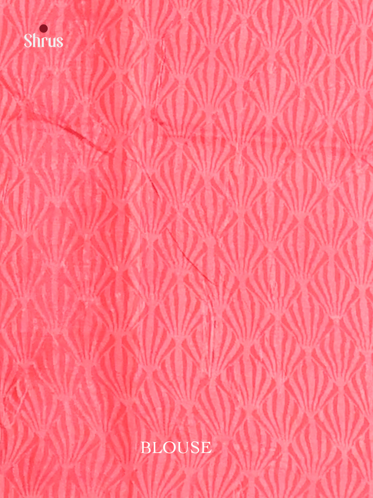 Cream & Pink - Semi Tussar Saree