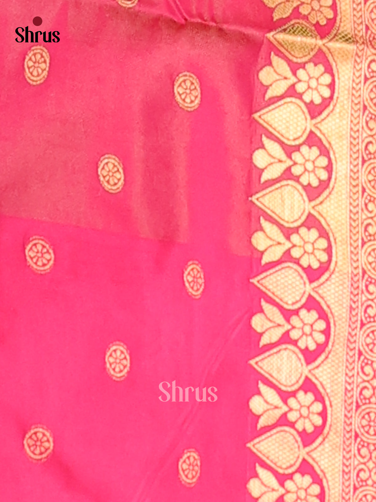Double Shaded Green & Pink - Semi Soft Silk Saree - Shop on Shrus.com