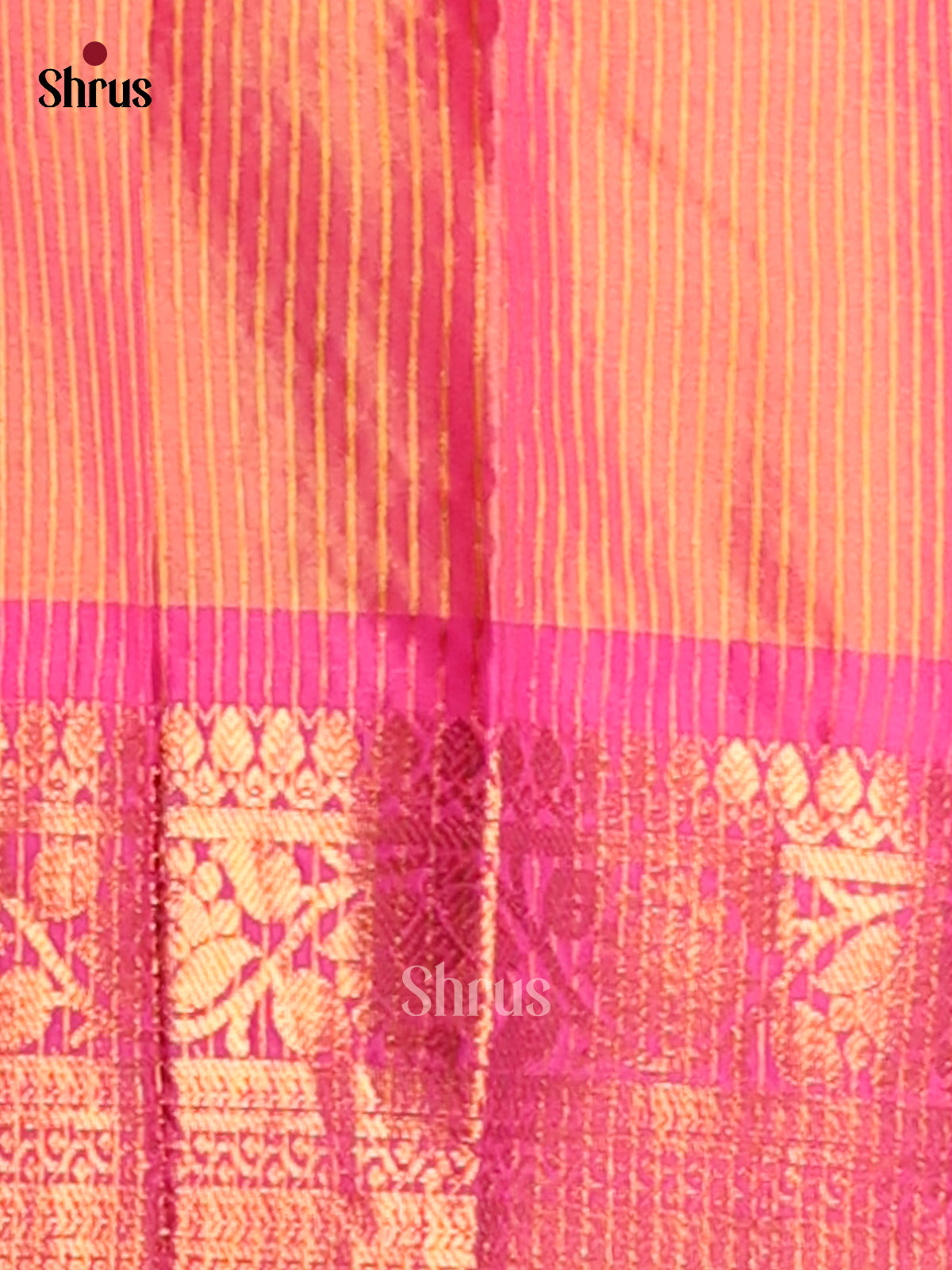 Yellow & Pink - Semi Pochampally Saree - Shop on Shrus.com