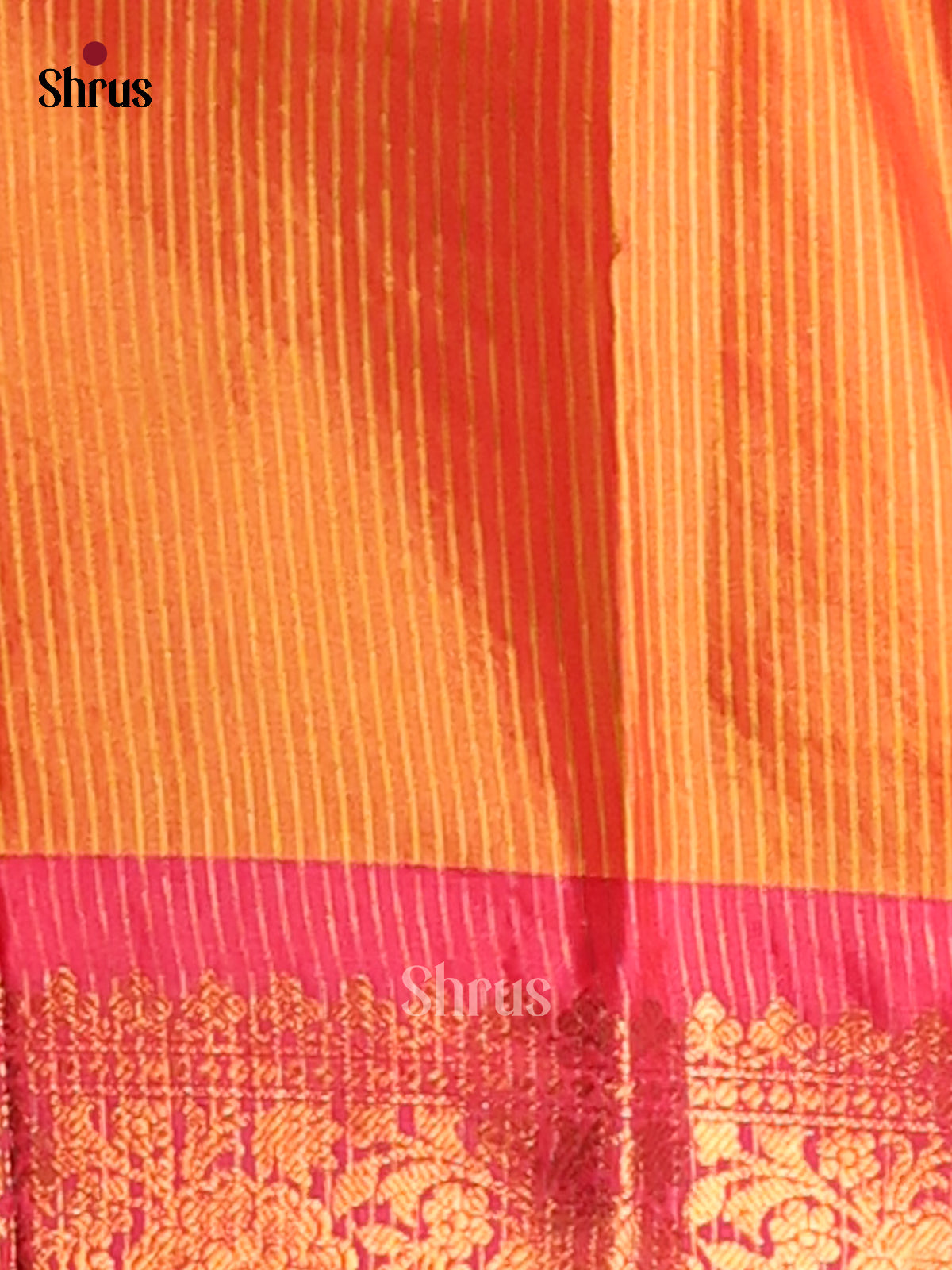 Yellow & Pink - Semi Pochampally Saree - Shop on Shrus.com