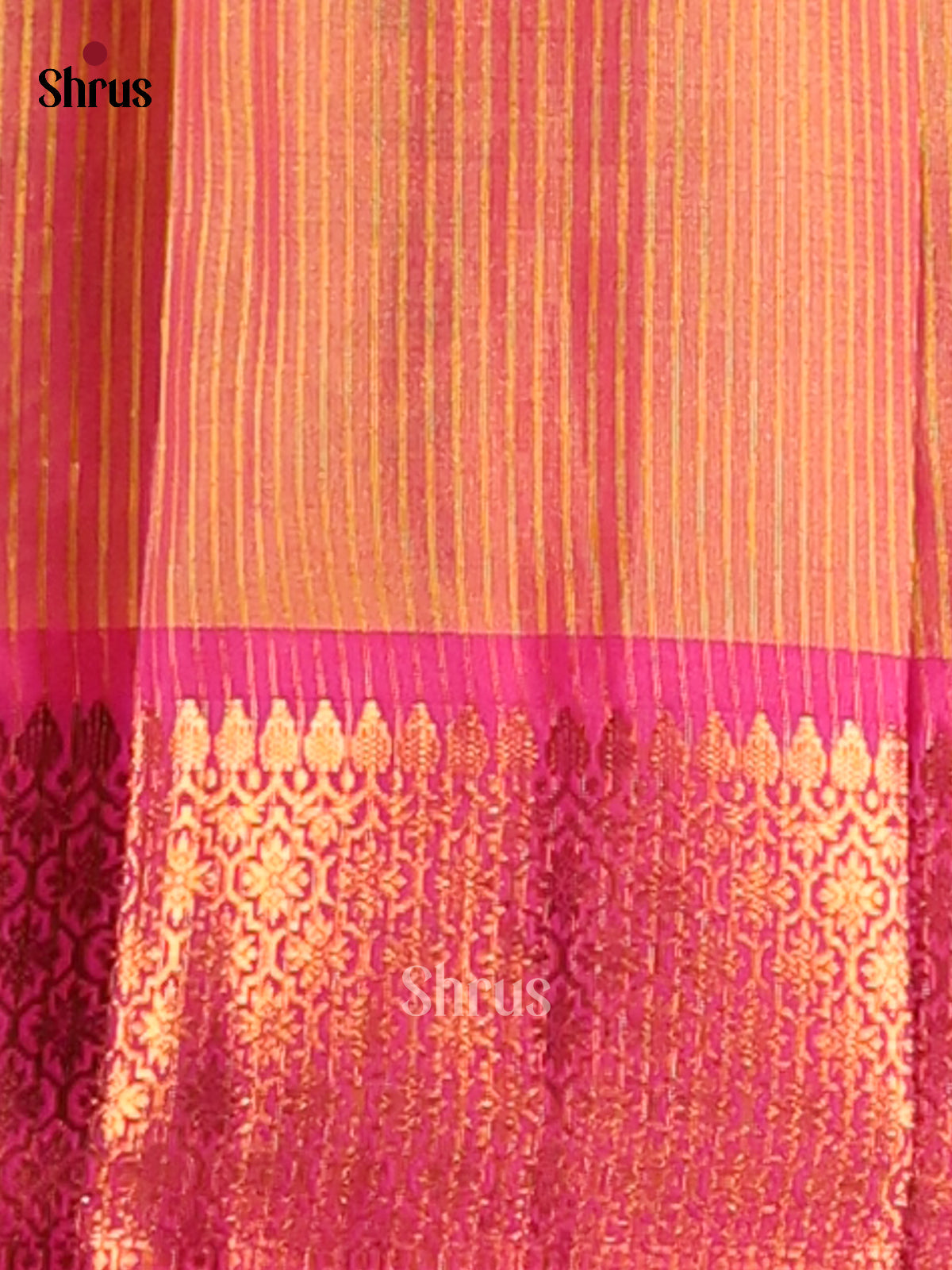 Lime Green & Pink - Semi Pochampally Saree - Shop on Shrus.com