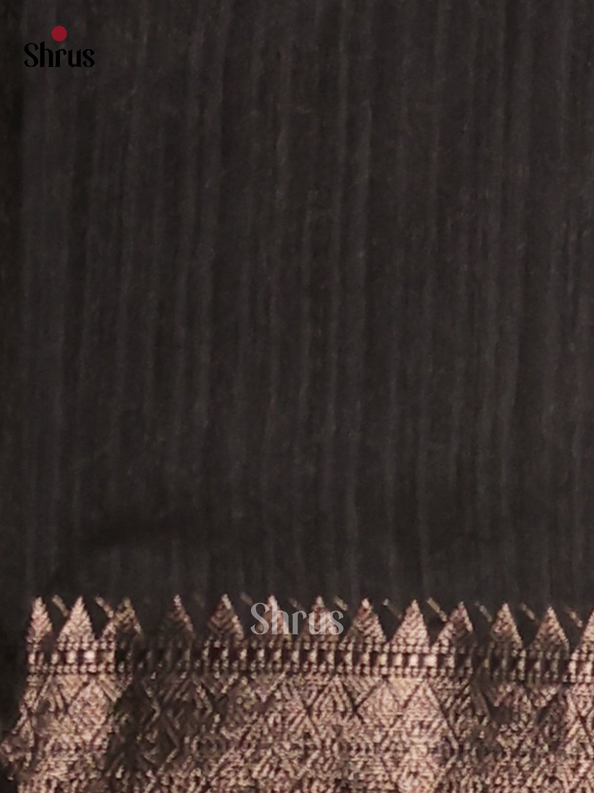 Black - Semi Rawsilk Saree