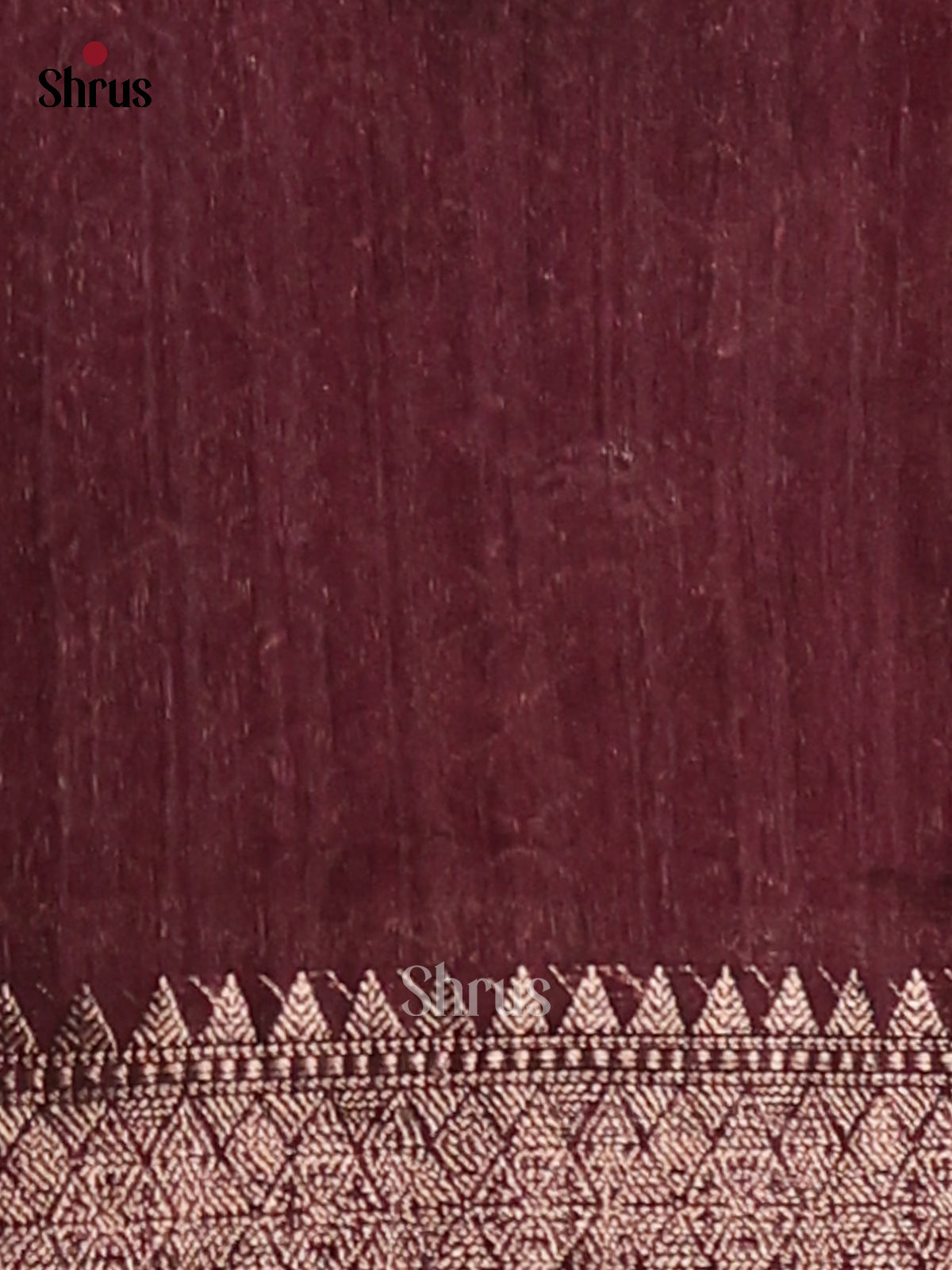 Maroon - Semi Rawsilk Saree - Shop on Shrus.com