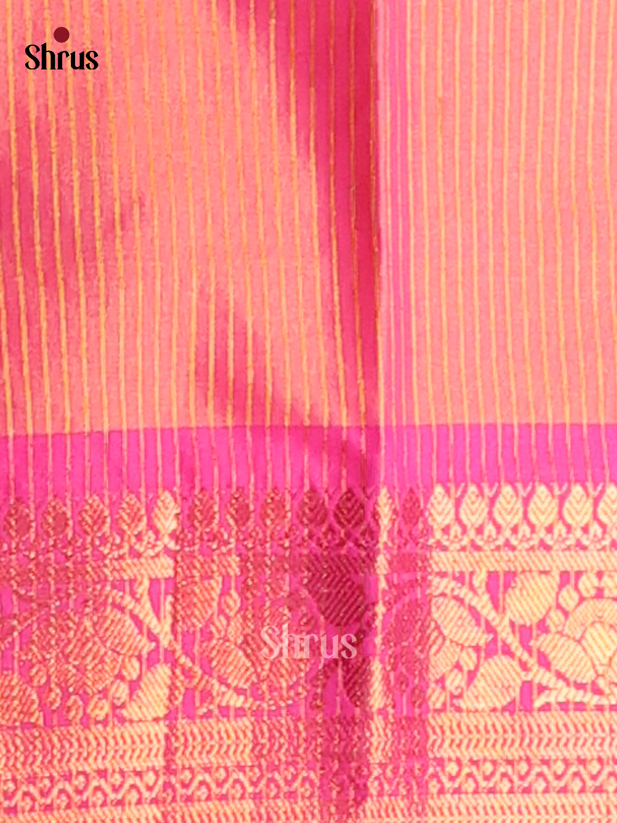 Yellow & Pink - Semi Pochampally Saree - Shop on Shrus.com