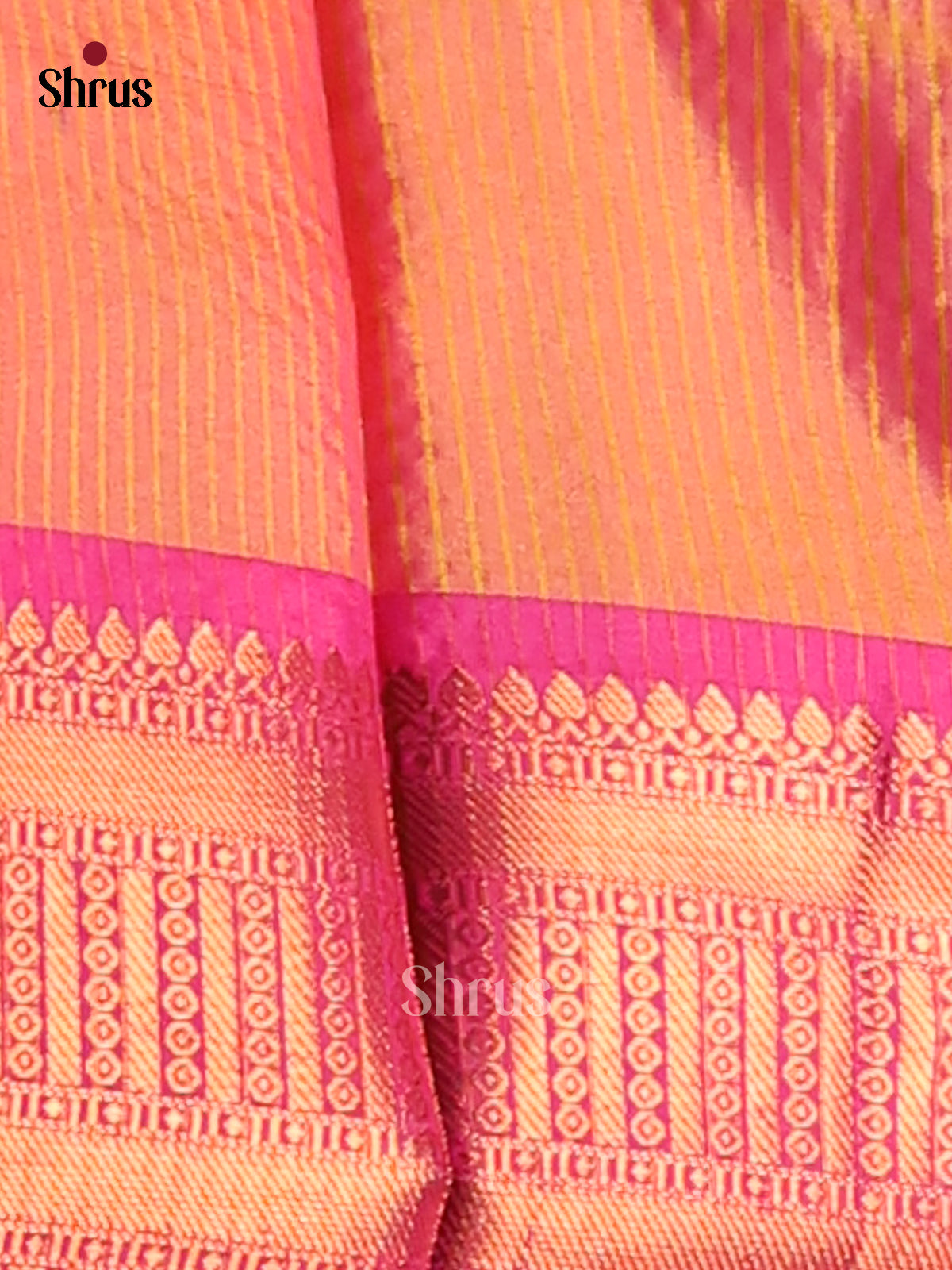 Yellow & Pink - Semi Pochampally Saree - Shop on Shrus.com