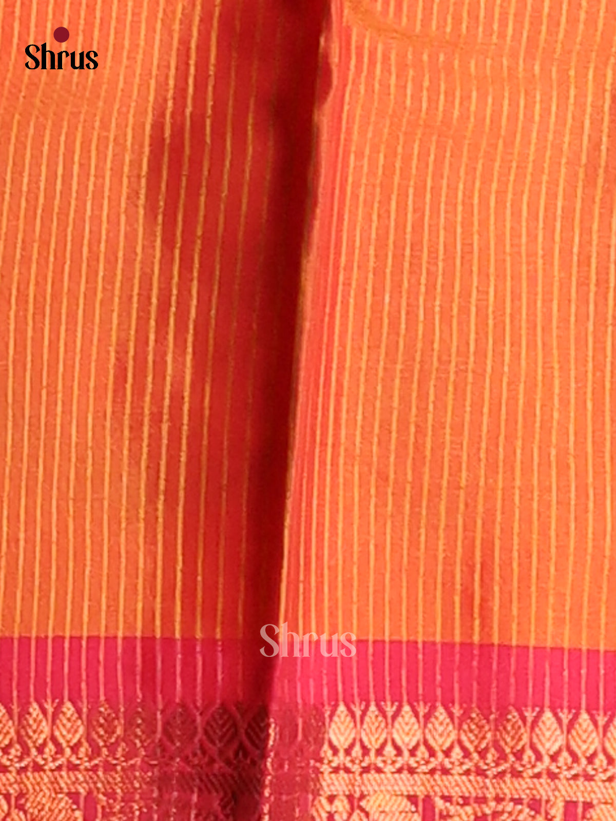 Pink & Orange- Semi Pochampally Saree