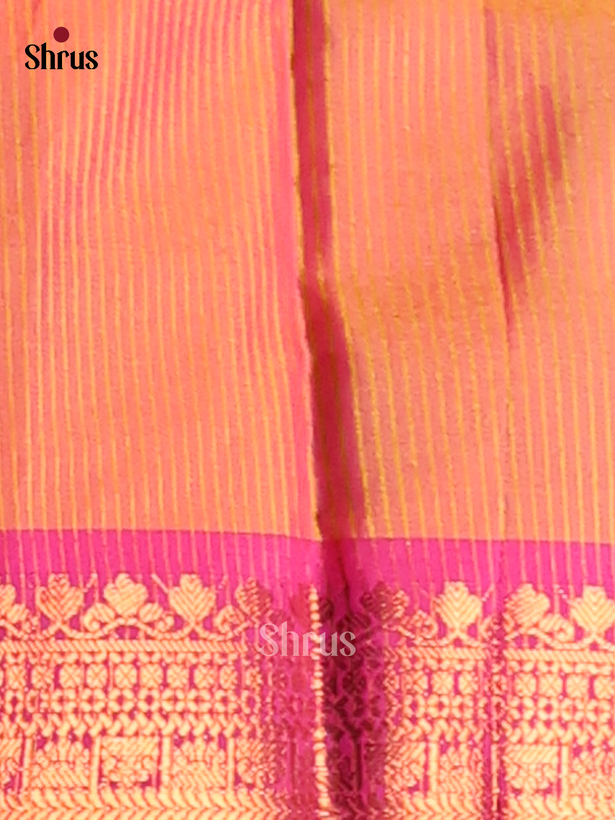 Pastel Green & Purple- Semi Pochampally Saree - Shop on Shrus.com