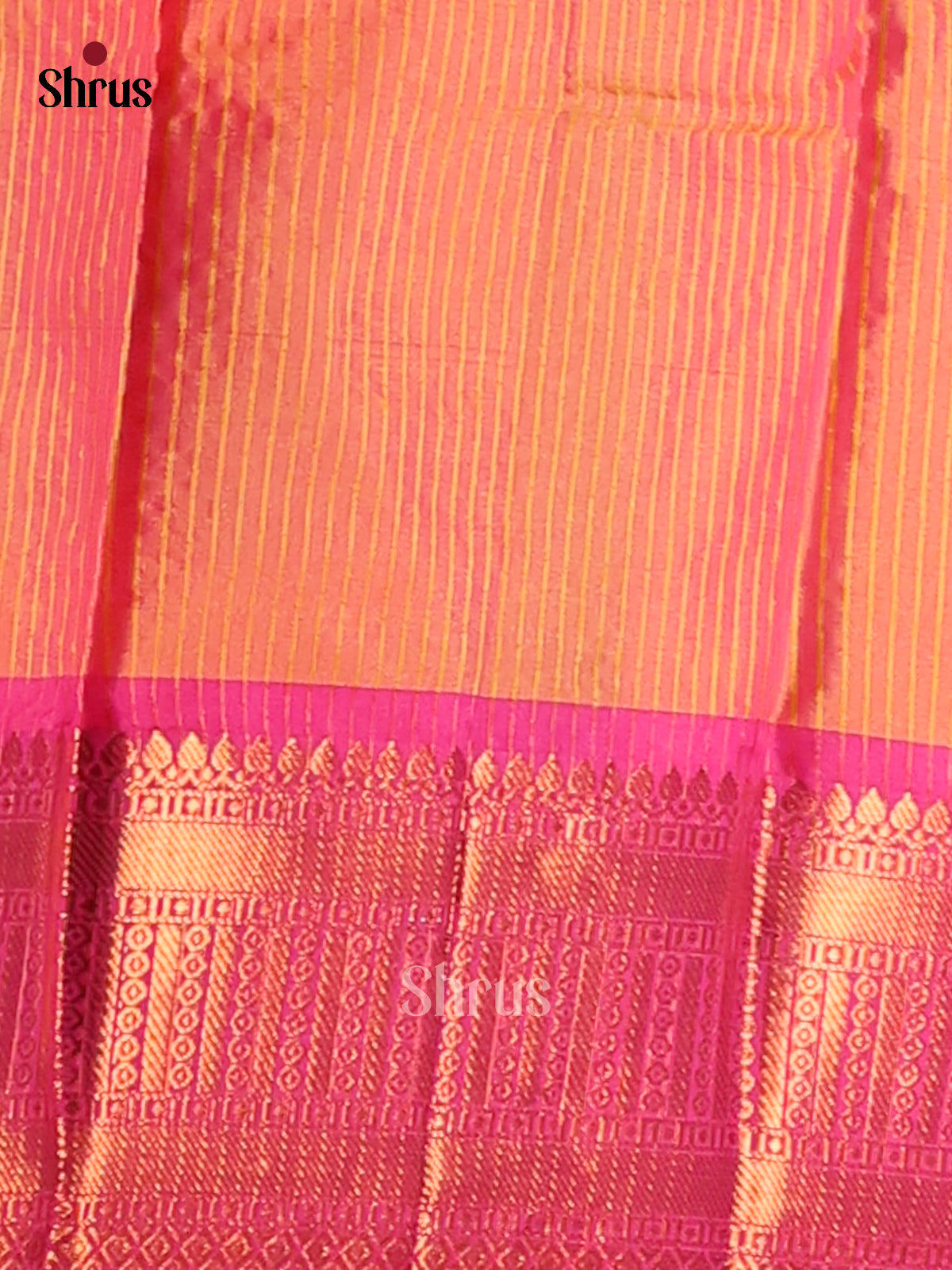 Yellow & Pink - Semi Pochampally Saree - Shop on Shrus.com