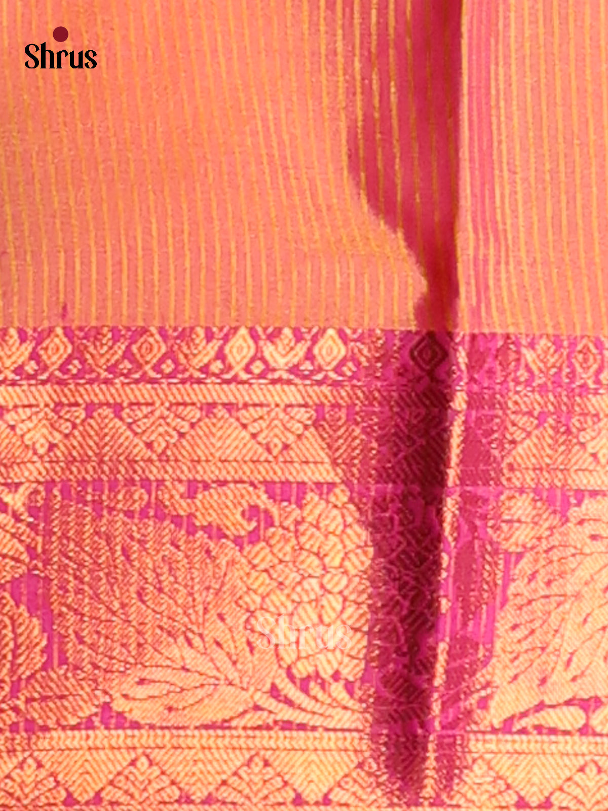 Blue & Orange - Semi Pochampally Saree