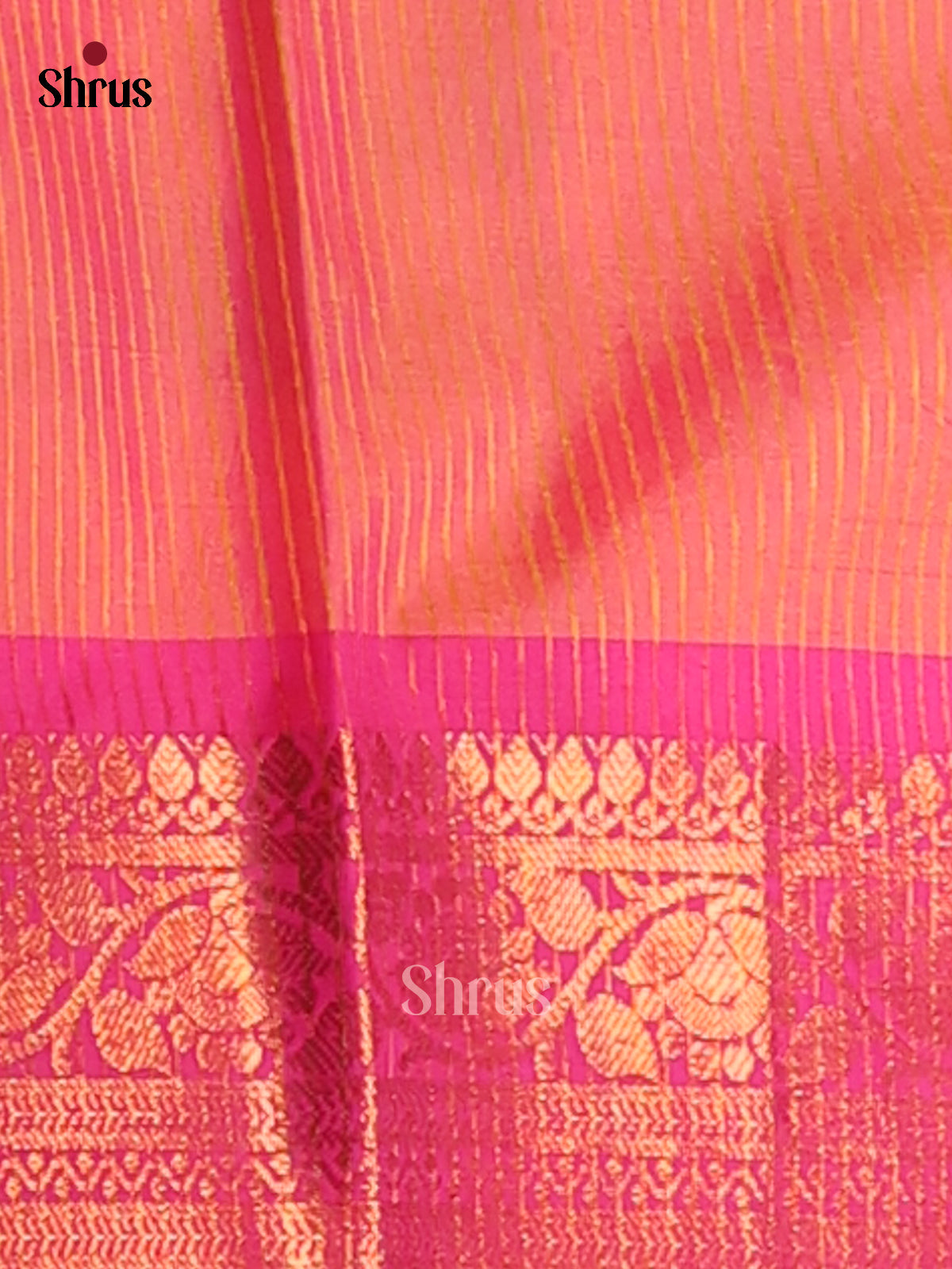 Lime Green & Pink - Semi Pochampally Saree - Shop on Shrus.com