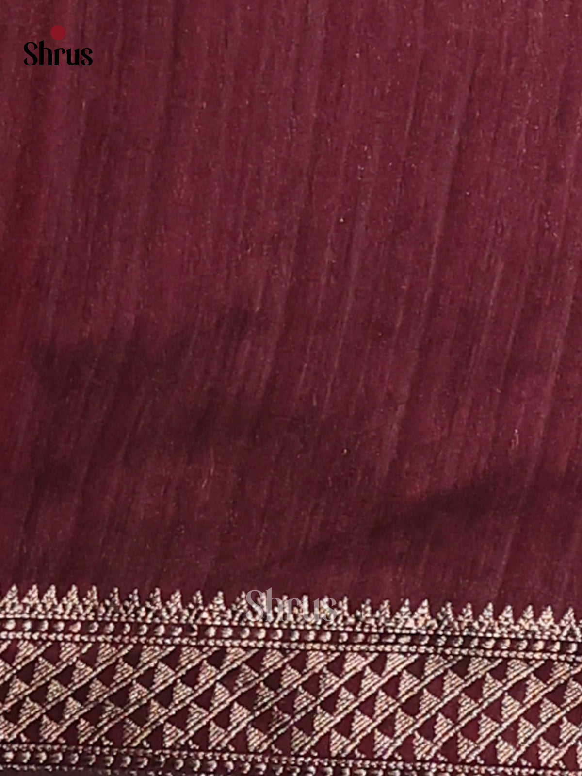 Maroon - Semi Rawsilk Saree