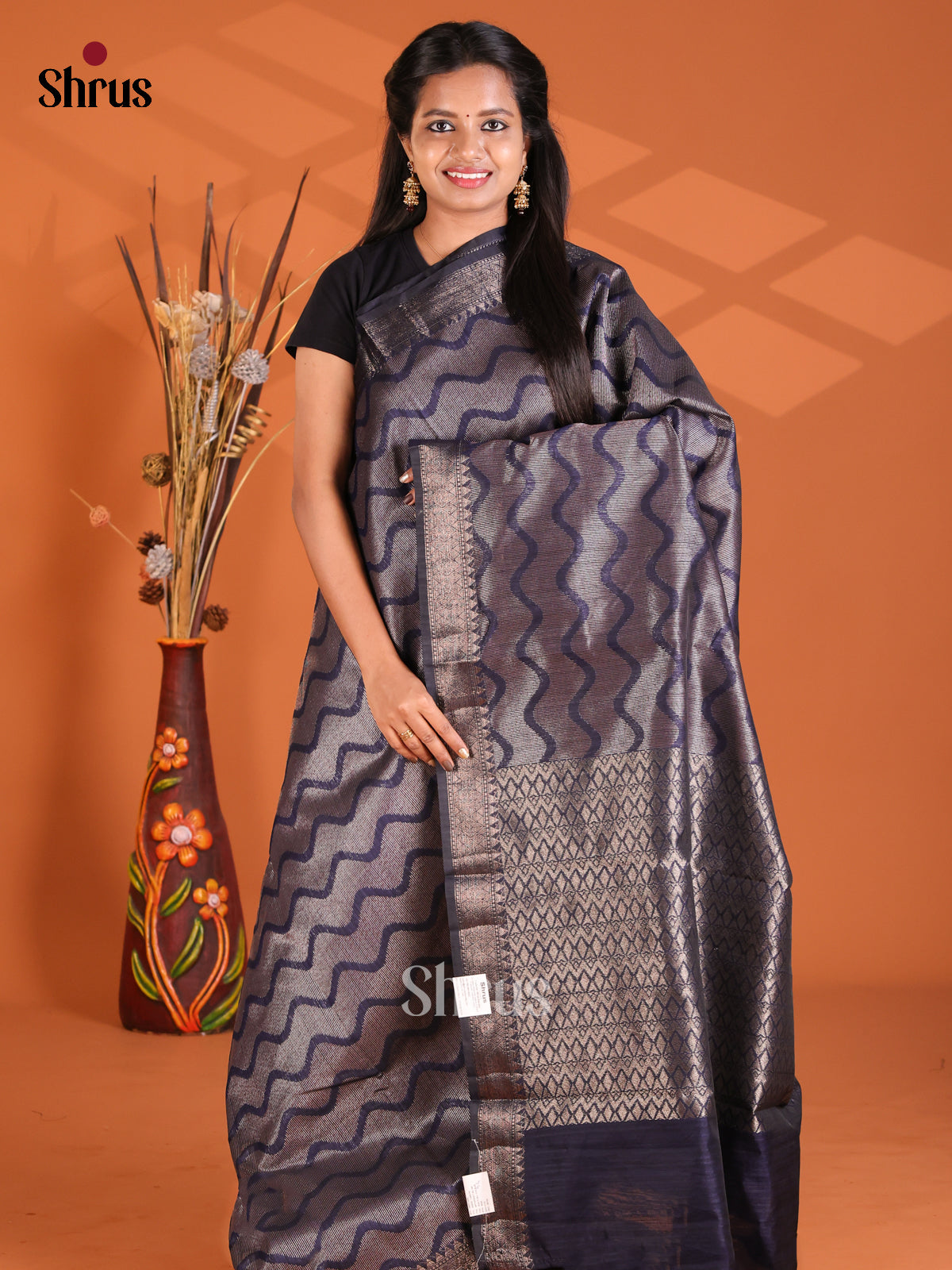 Blue - Semi Rawsilk Saree
